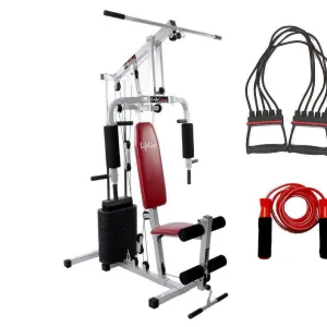 Lifeline Small Home Gym Set 002 For Workout At Home Bundles With Chest Expander and Skipping Rope || Available on EMI