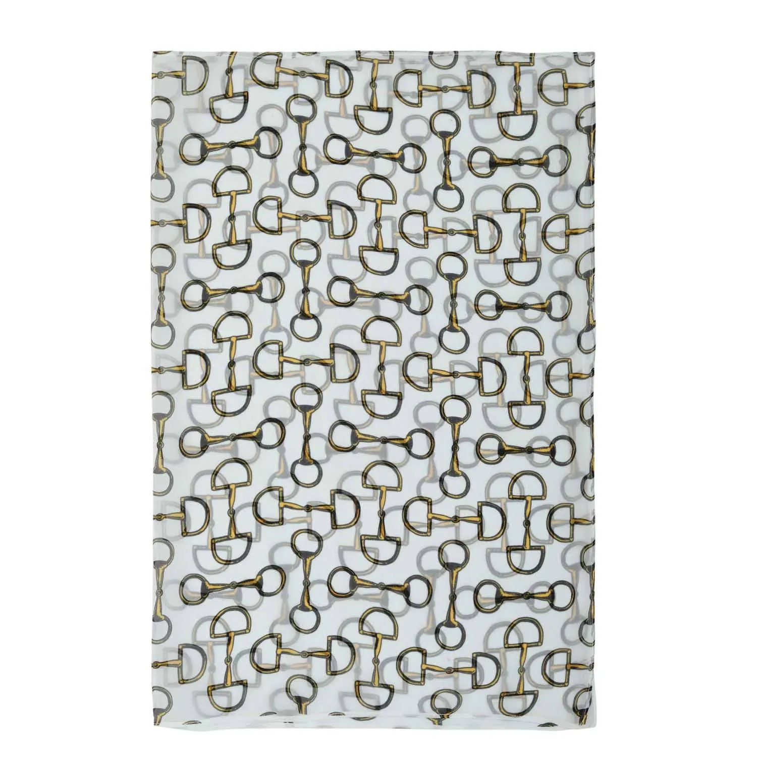 Lila Vintage Snaffle Bit Scarf: White / STD