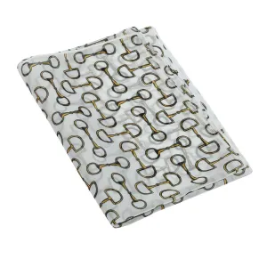 Lila Vintage Snaffle Bit Scarf: White / STD