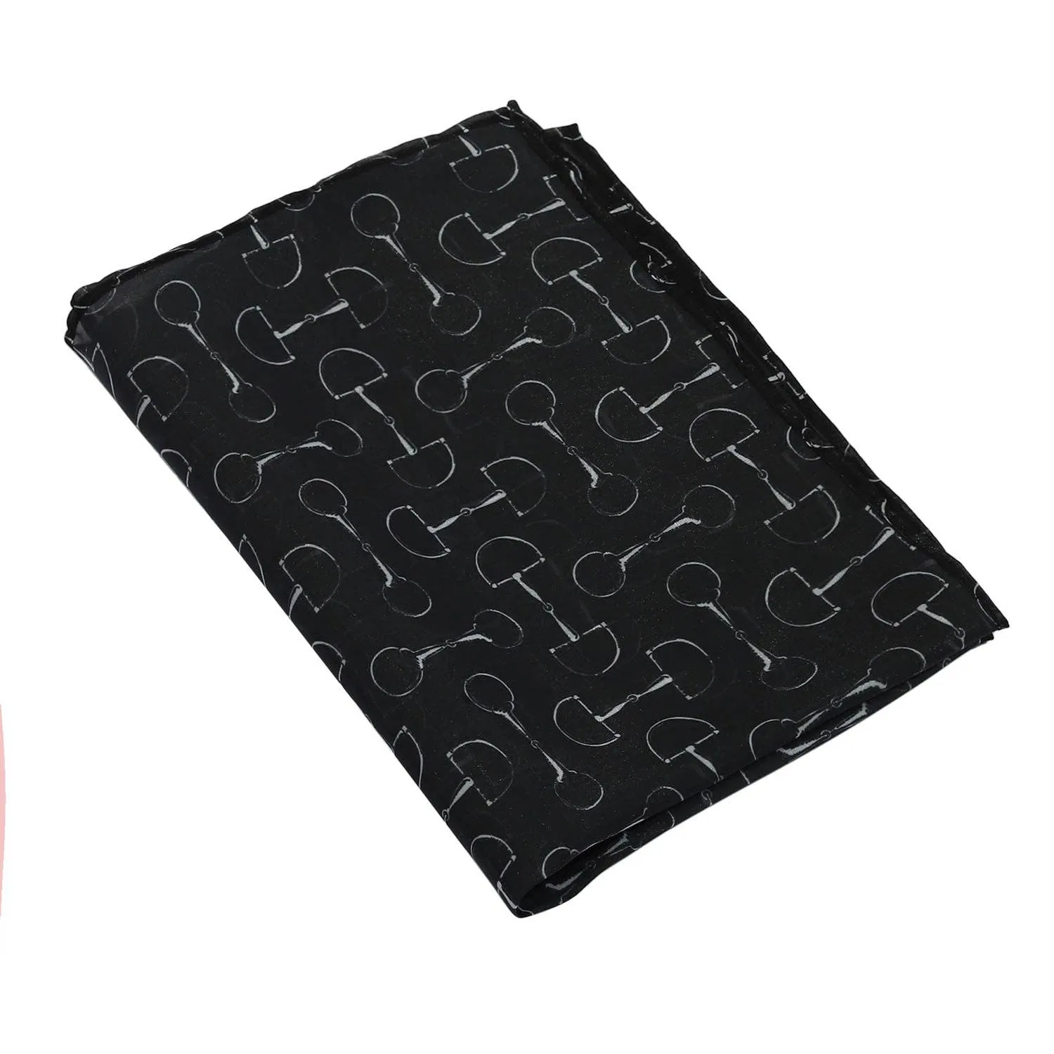 Lila Vintage Snaffle Bit Scarf: White / STD
