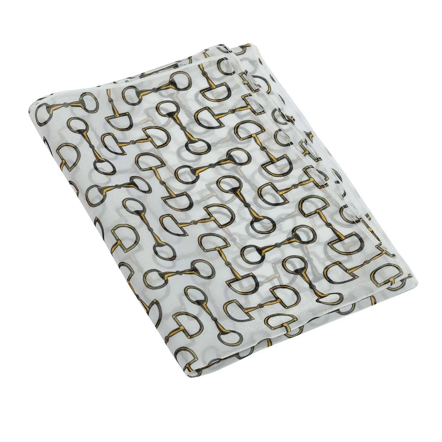 Lila Vintage Snaffle Bit Scarf: White / STD