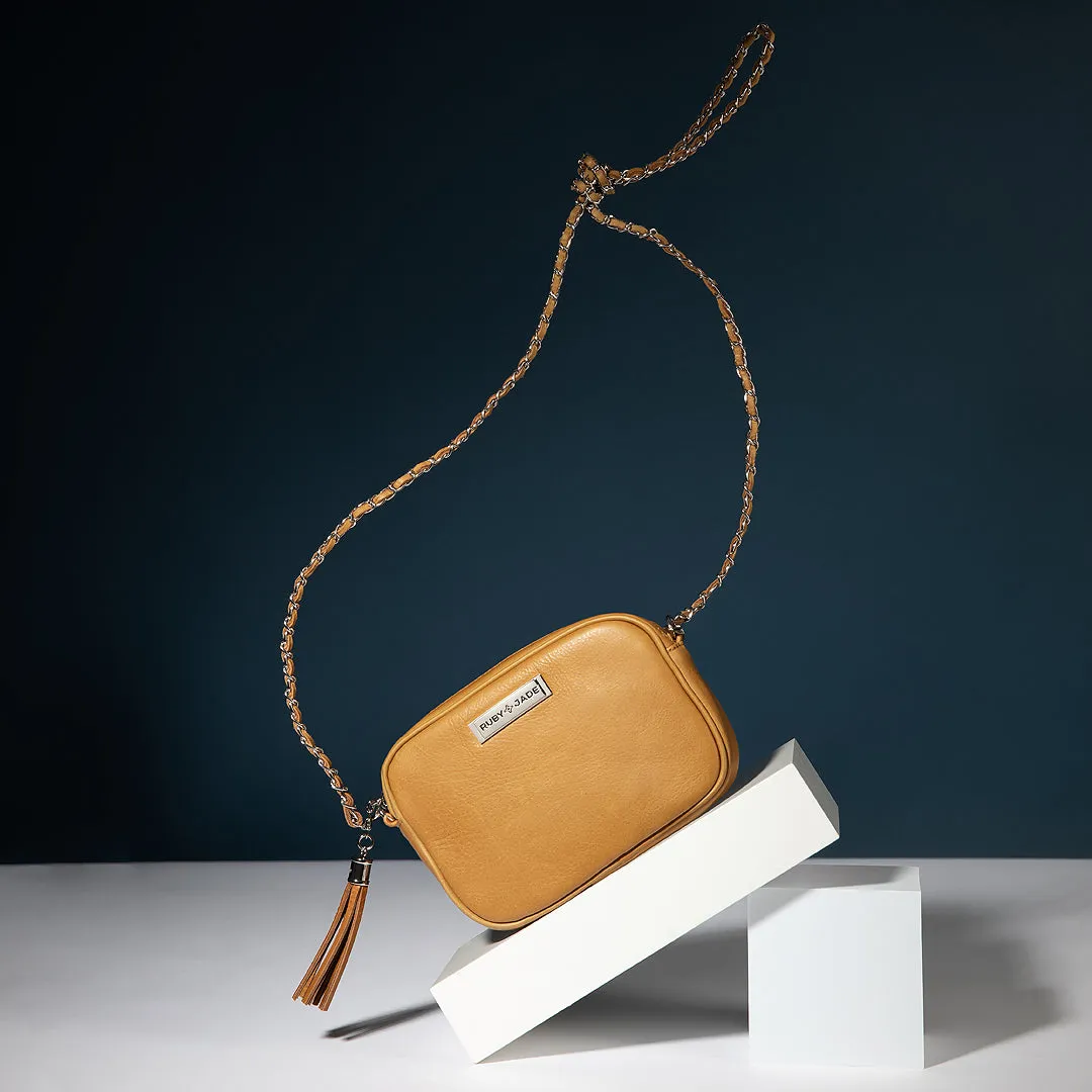 Lily - (Leather) Old English Sand & Silver