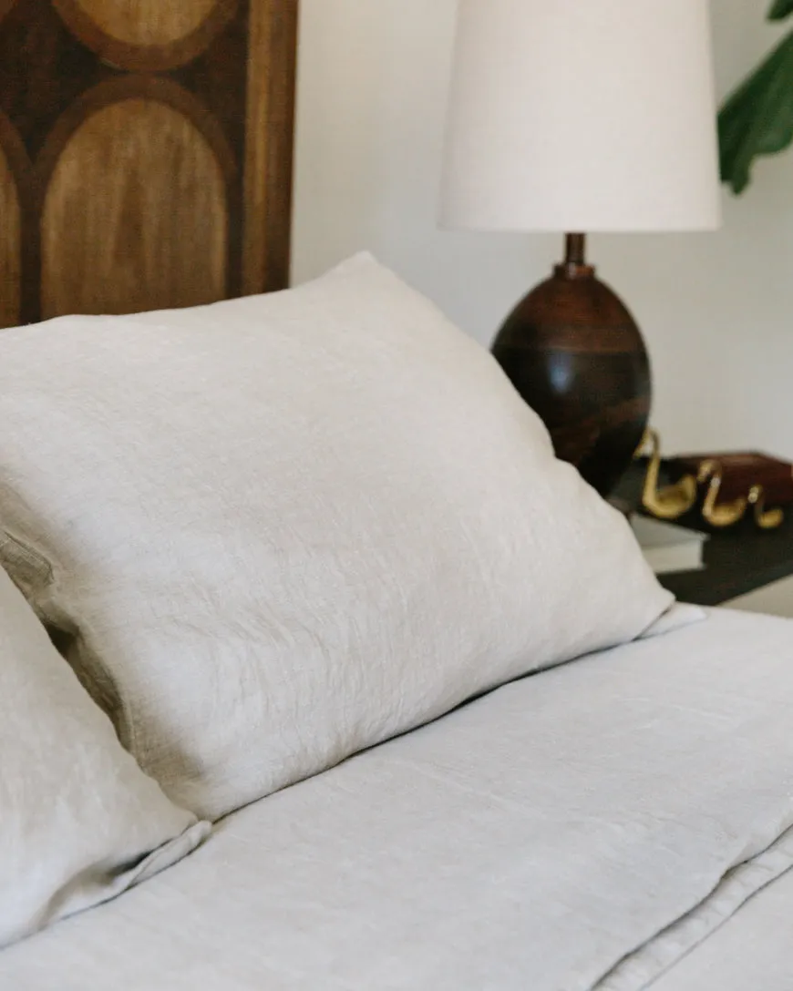 Linen Duvet Cover Set - Natural Chambray