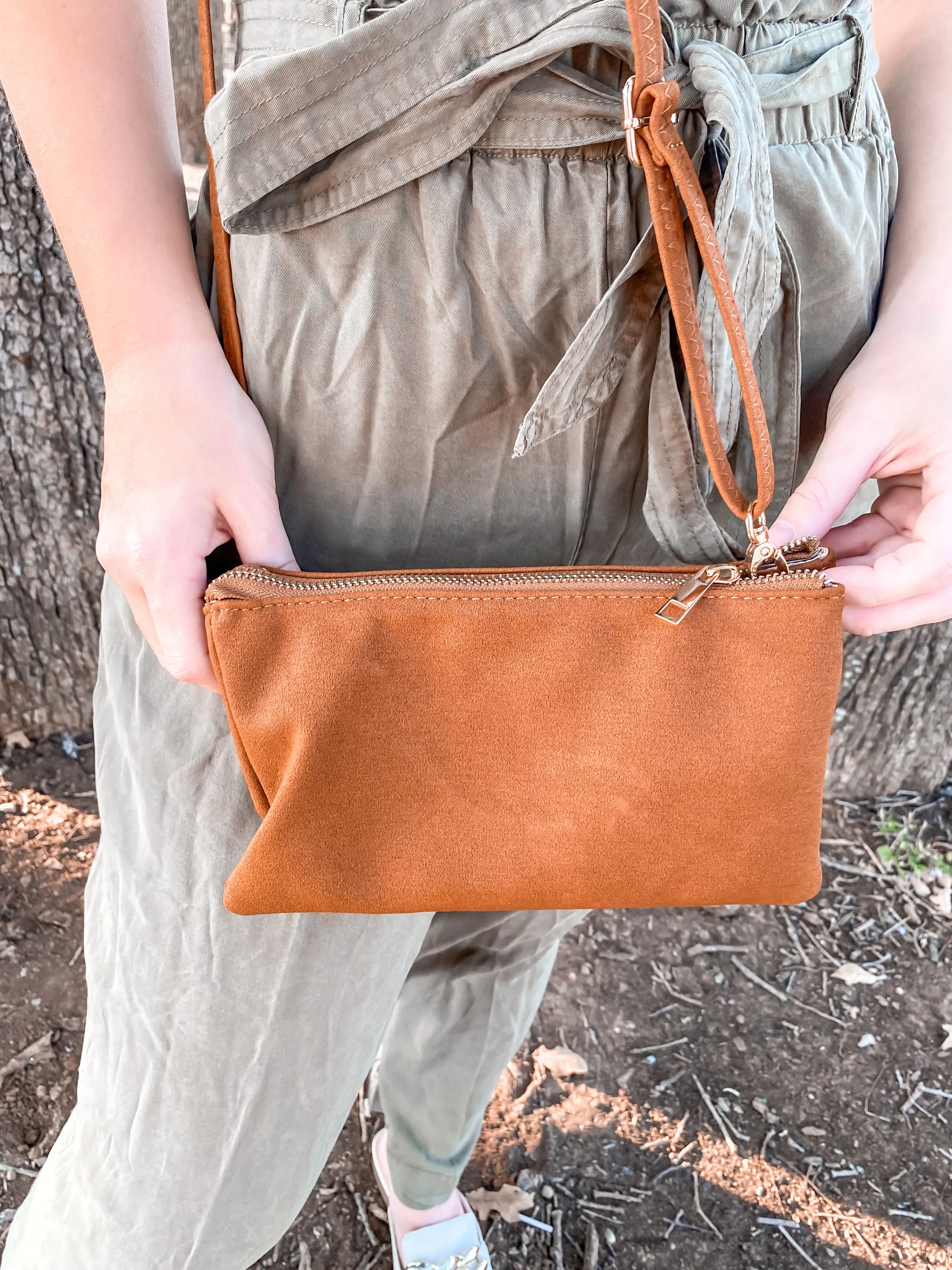 Liz Suede Crossbody Bag