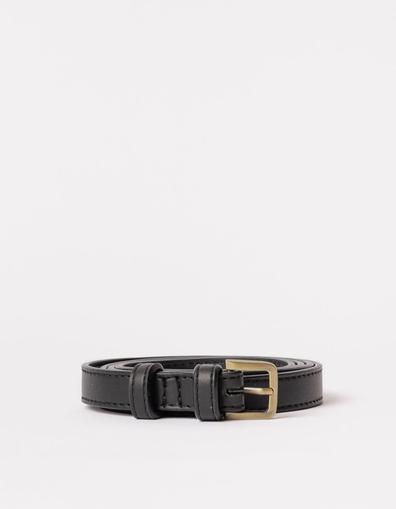Long Apple Leather Vegan Belt Bag Strap | Black