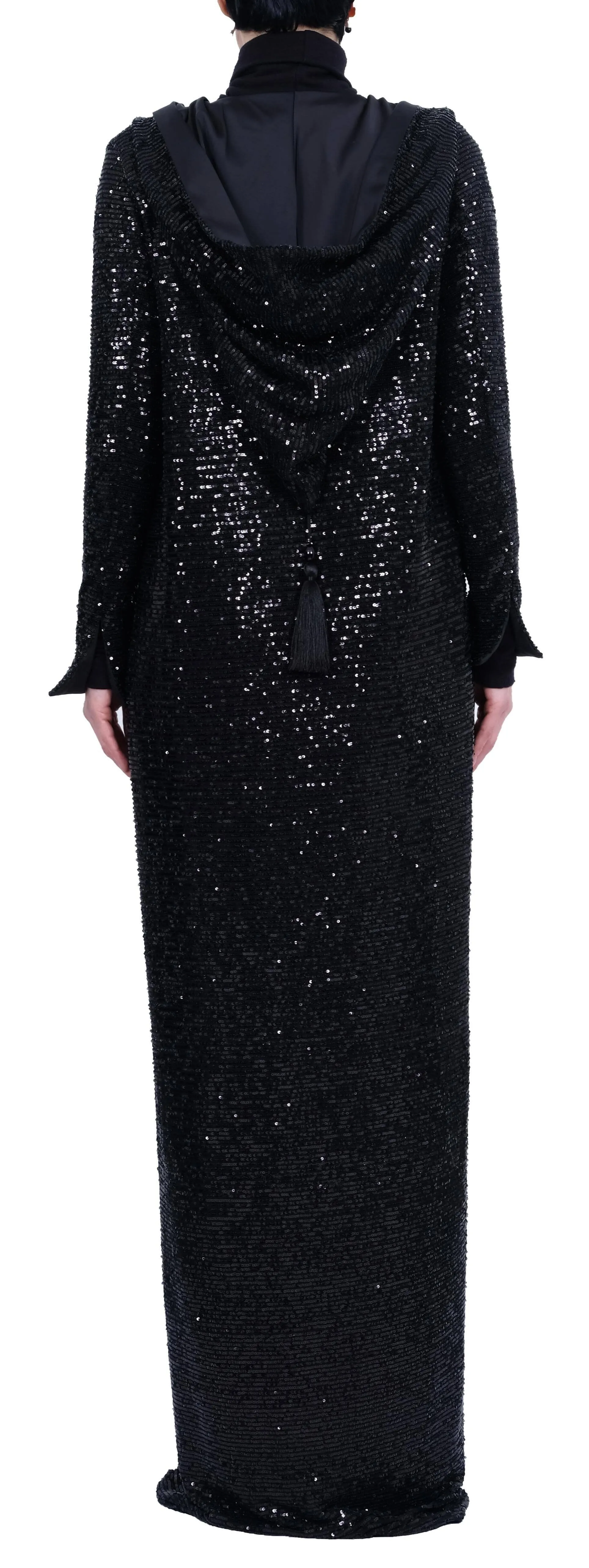 Long Hooded Sequin Robe
