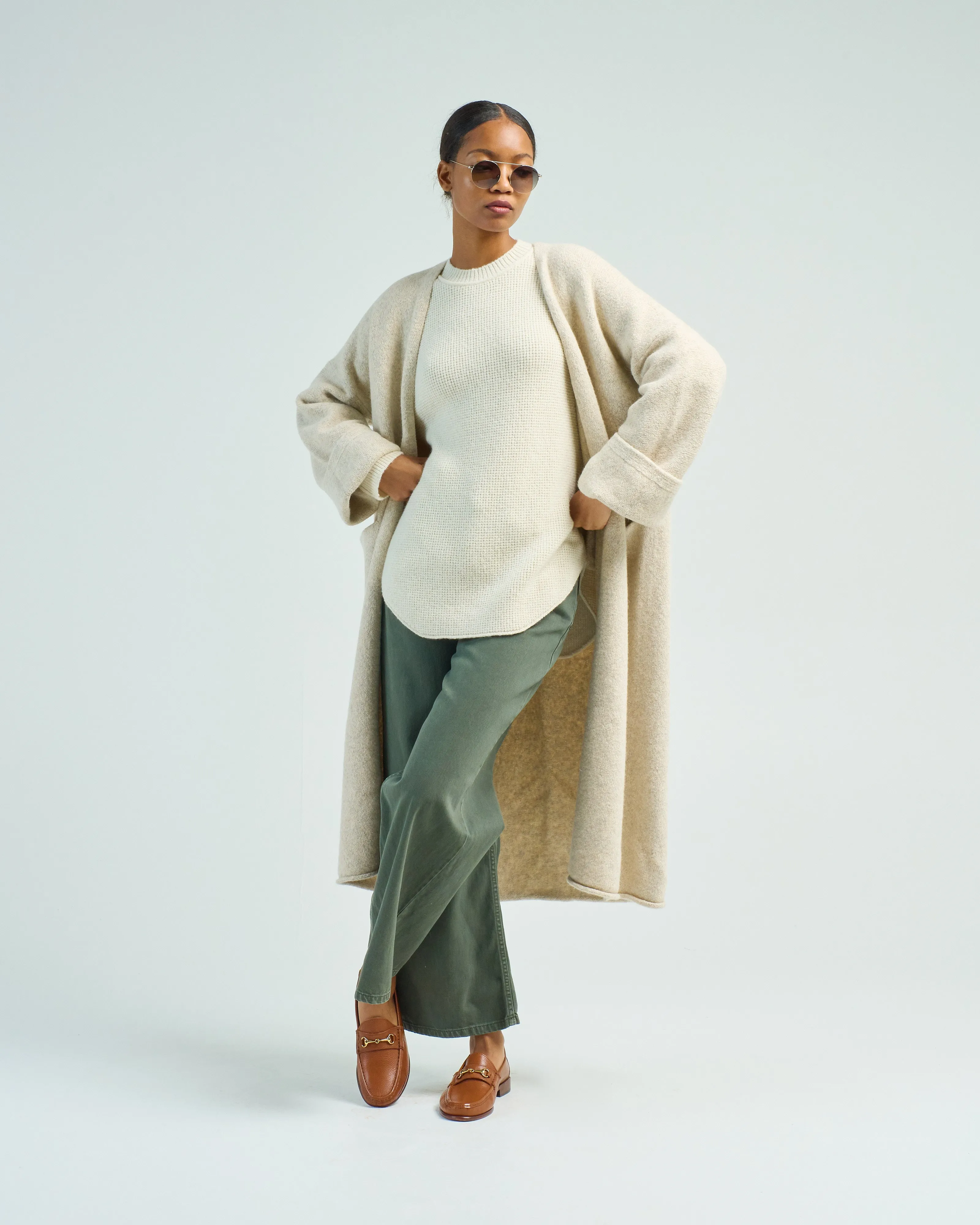 long open cardigan