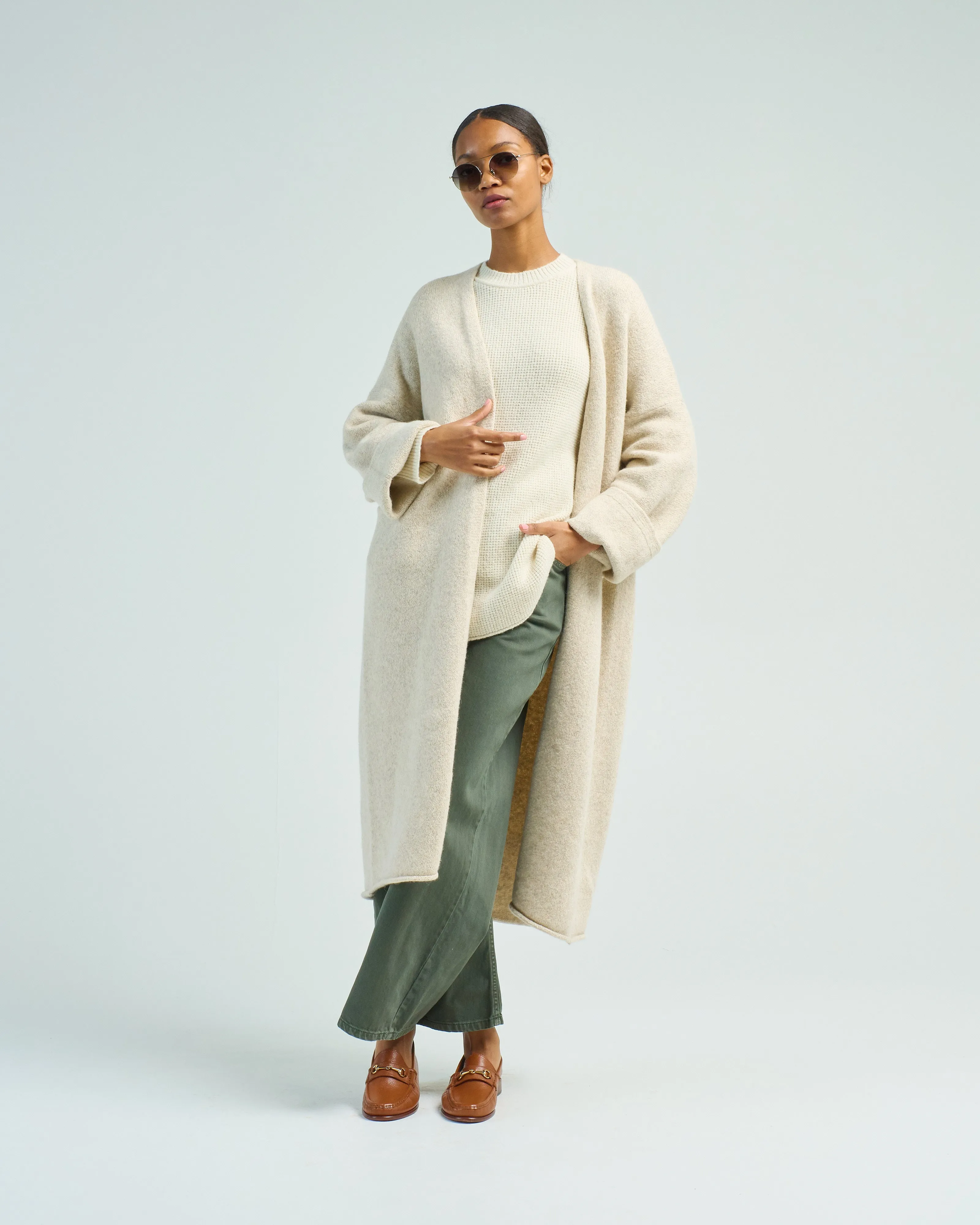 long open cardigan