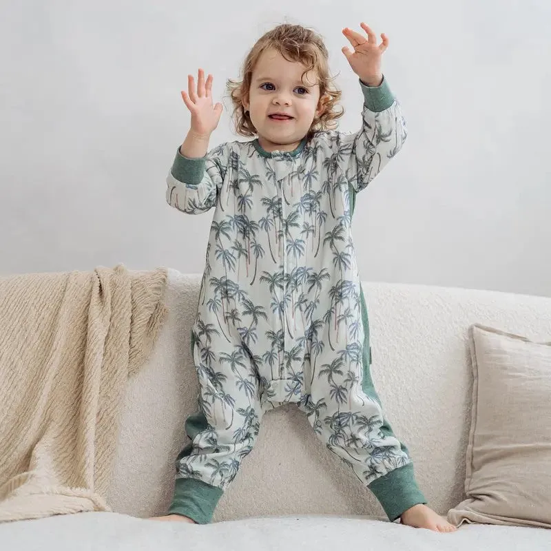 Long Sleeve Footed Sleep Bag 0.6 TOG - Coco Beach