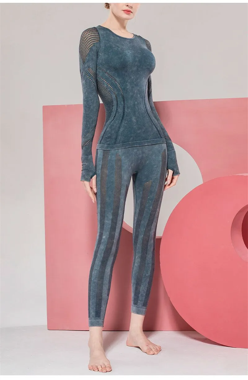 Long Sleeve Yoga Shirts Sport Yoga Set