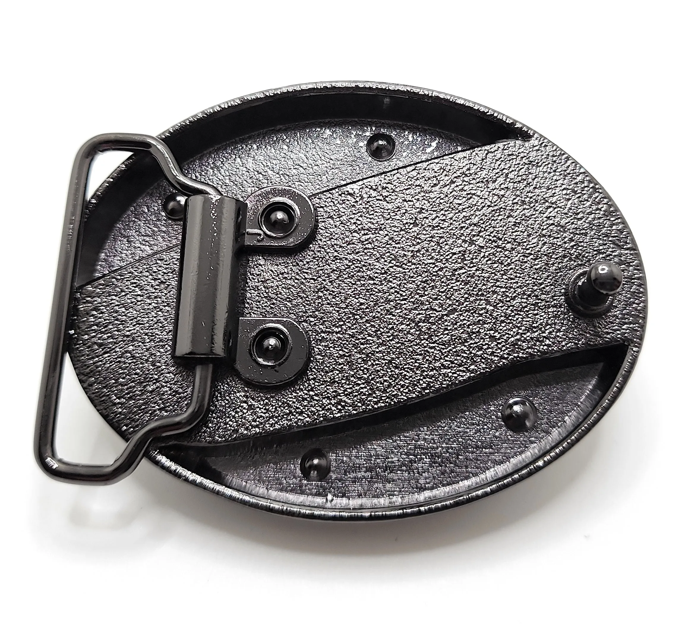 Longhorn Cattle Skull Folding Knife Belt Buckle