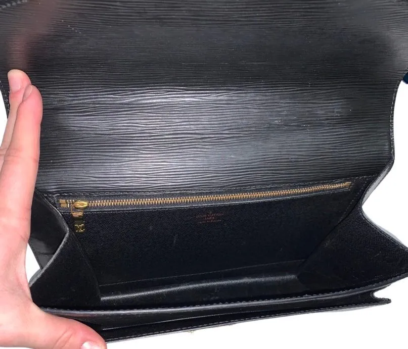 Louis Vuitton Black Epi Monceau 28