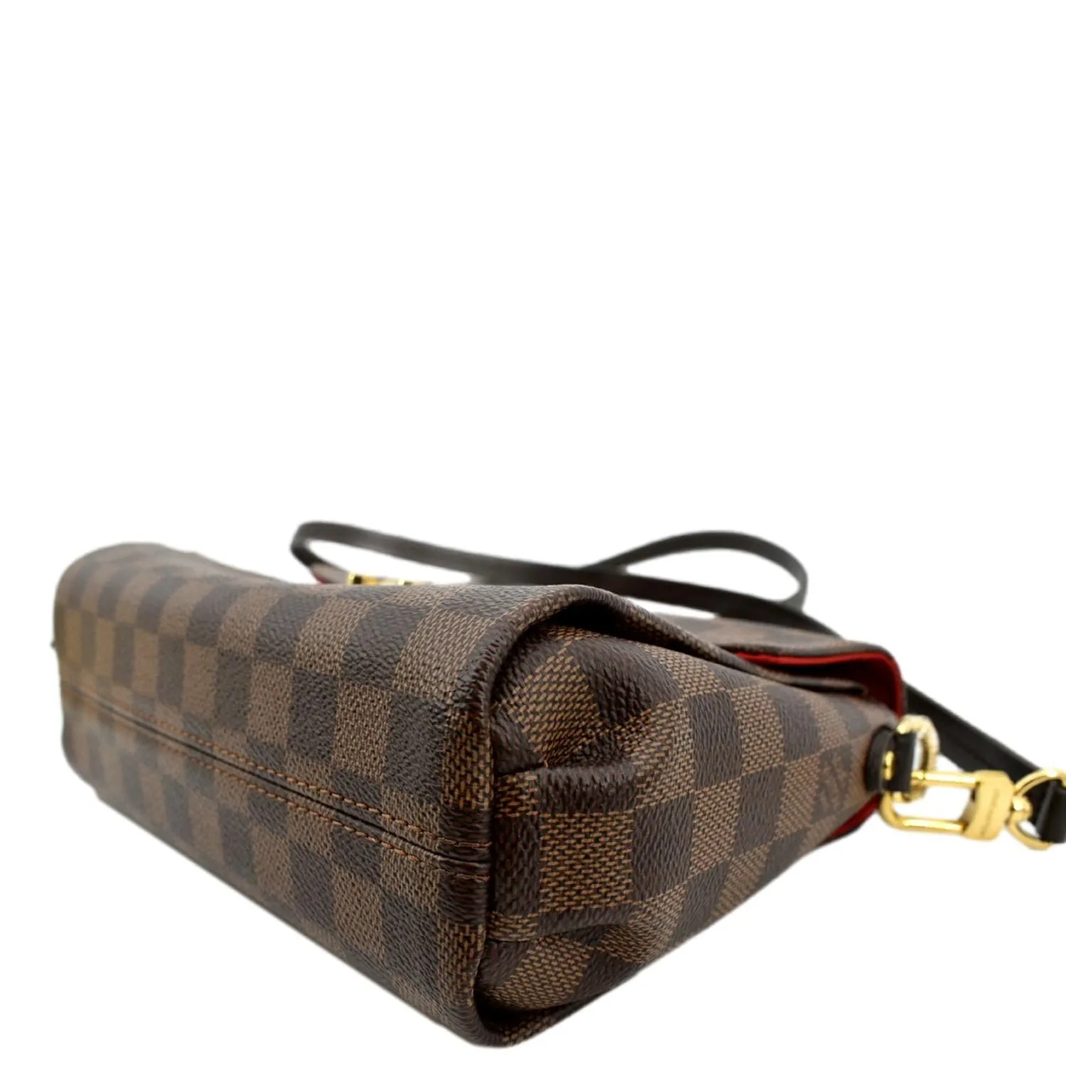 LOUIS VUITTON Croisette Damier Ebene Crossbody Bag Brown