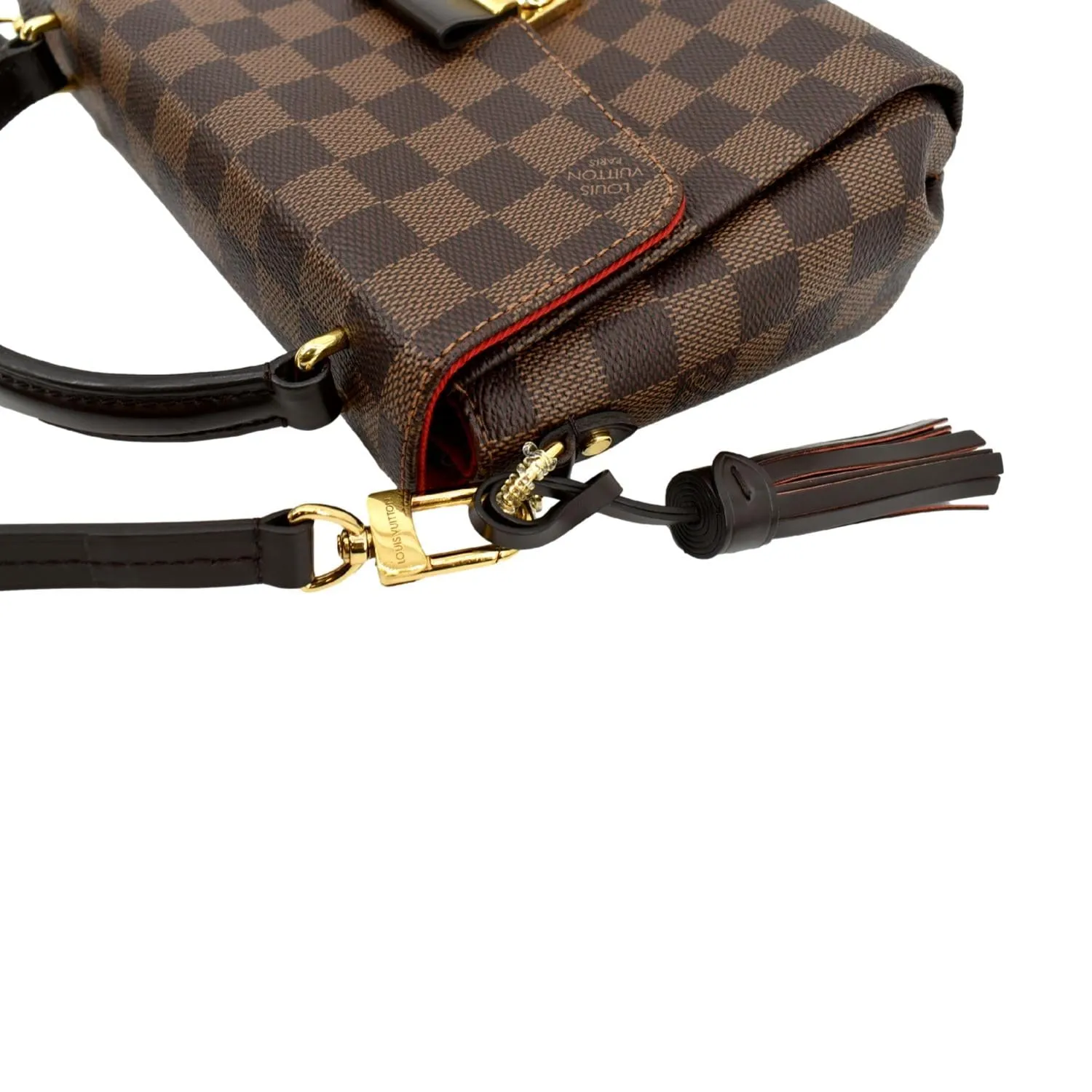 LOUIS VUITTON Croisette Damier Ebene Crossbody Bag Brown