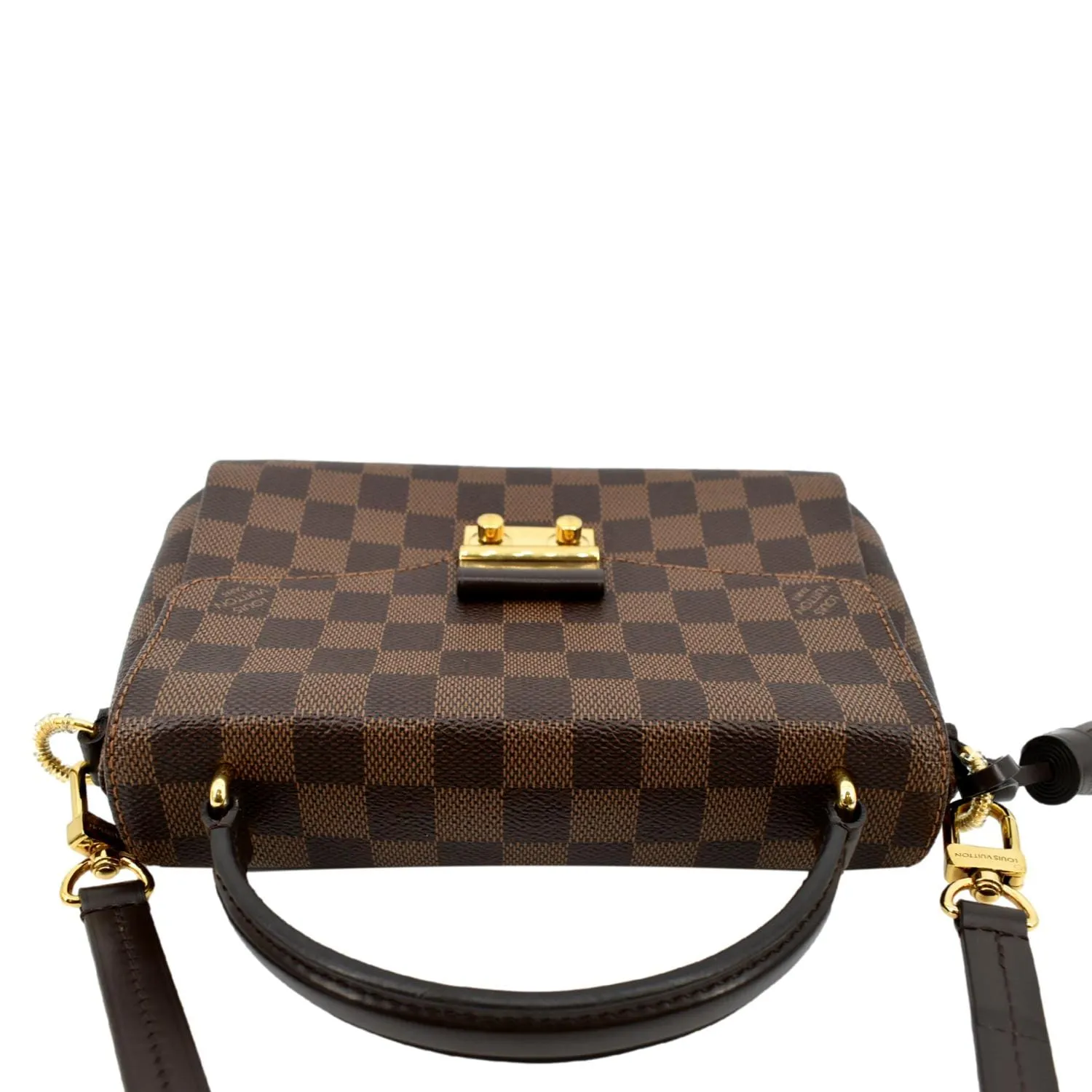 LOUIS VUITTON Croisette Damier Ebene Crossbody Bag Brown