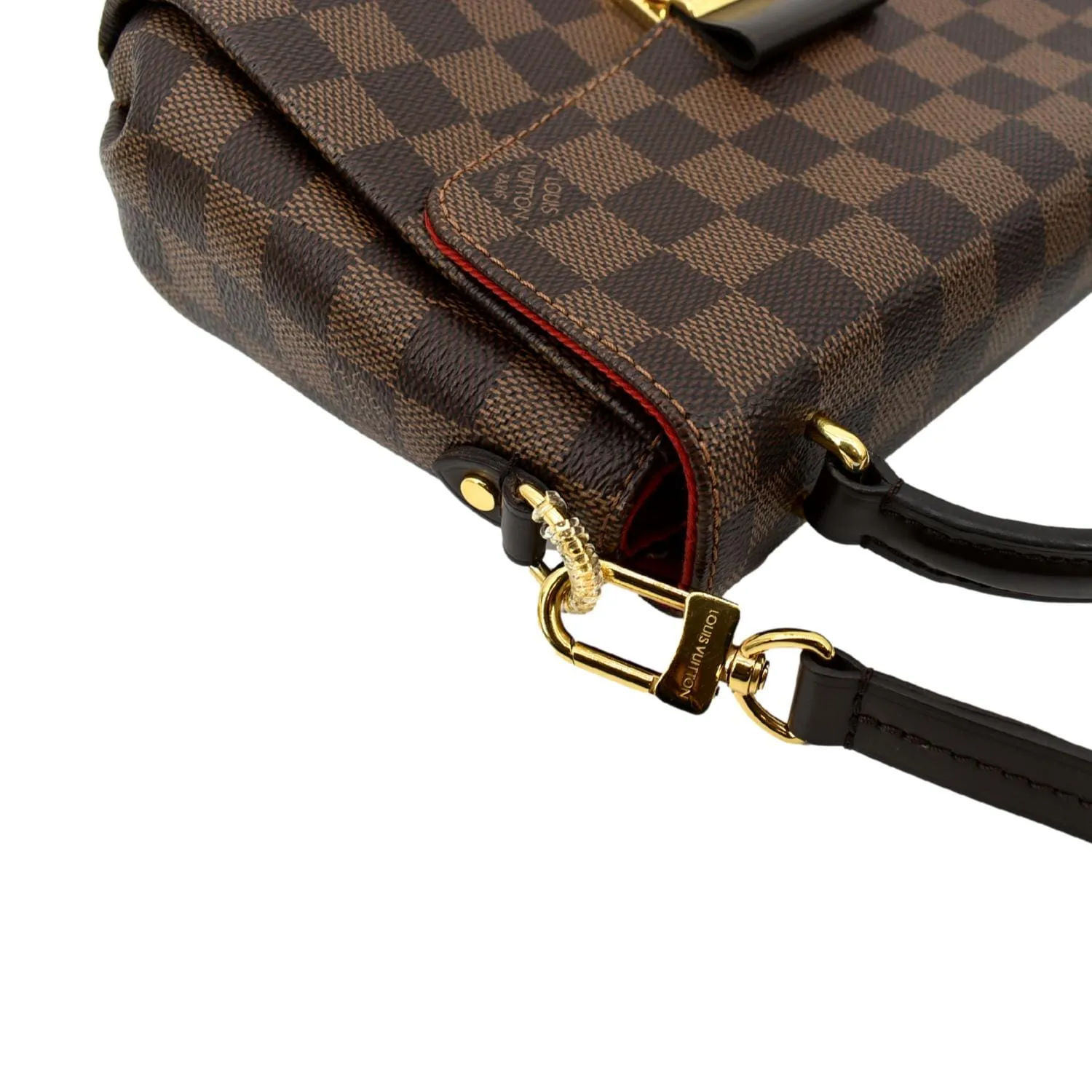 LOUIS VUITTON Croisette Damier Ebene Crossbody Bag Brown