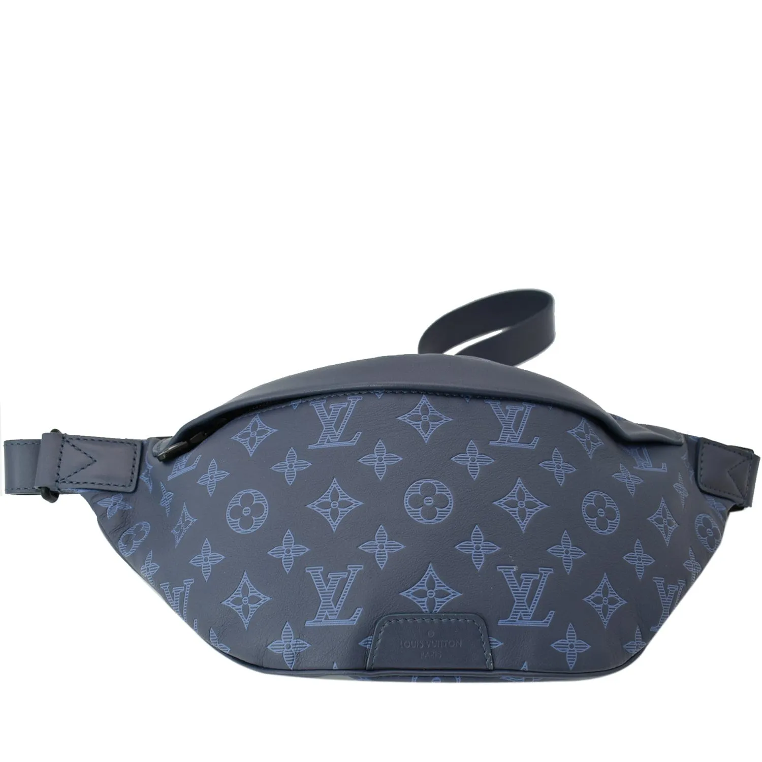 LOUIS VUITTON Discovery Monogram Shadow Leather Bumbag Navy Blue