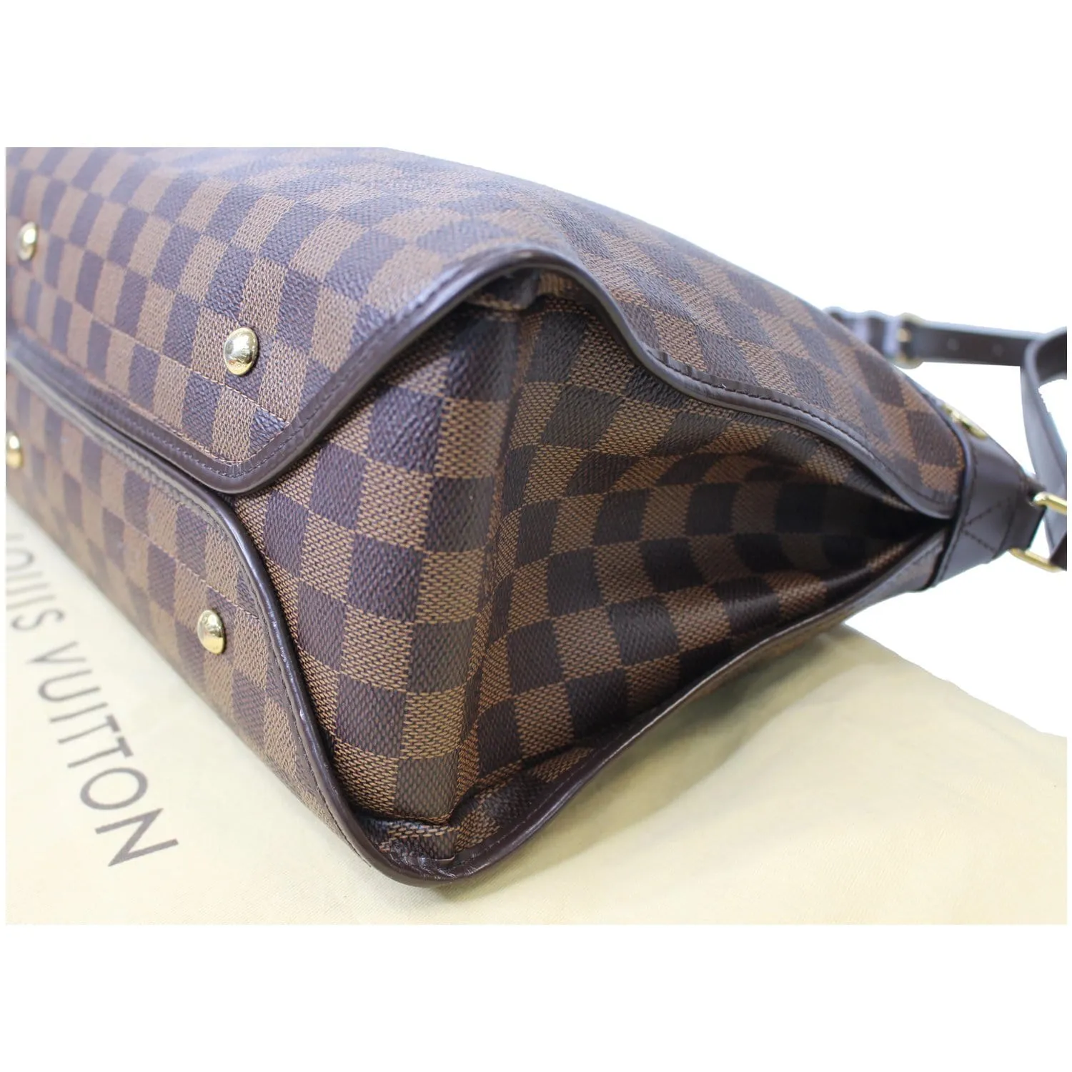 LOUIS VUITTON Duomo Damier Ebene Crossbody Bag Brown