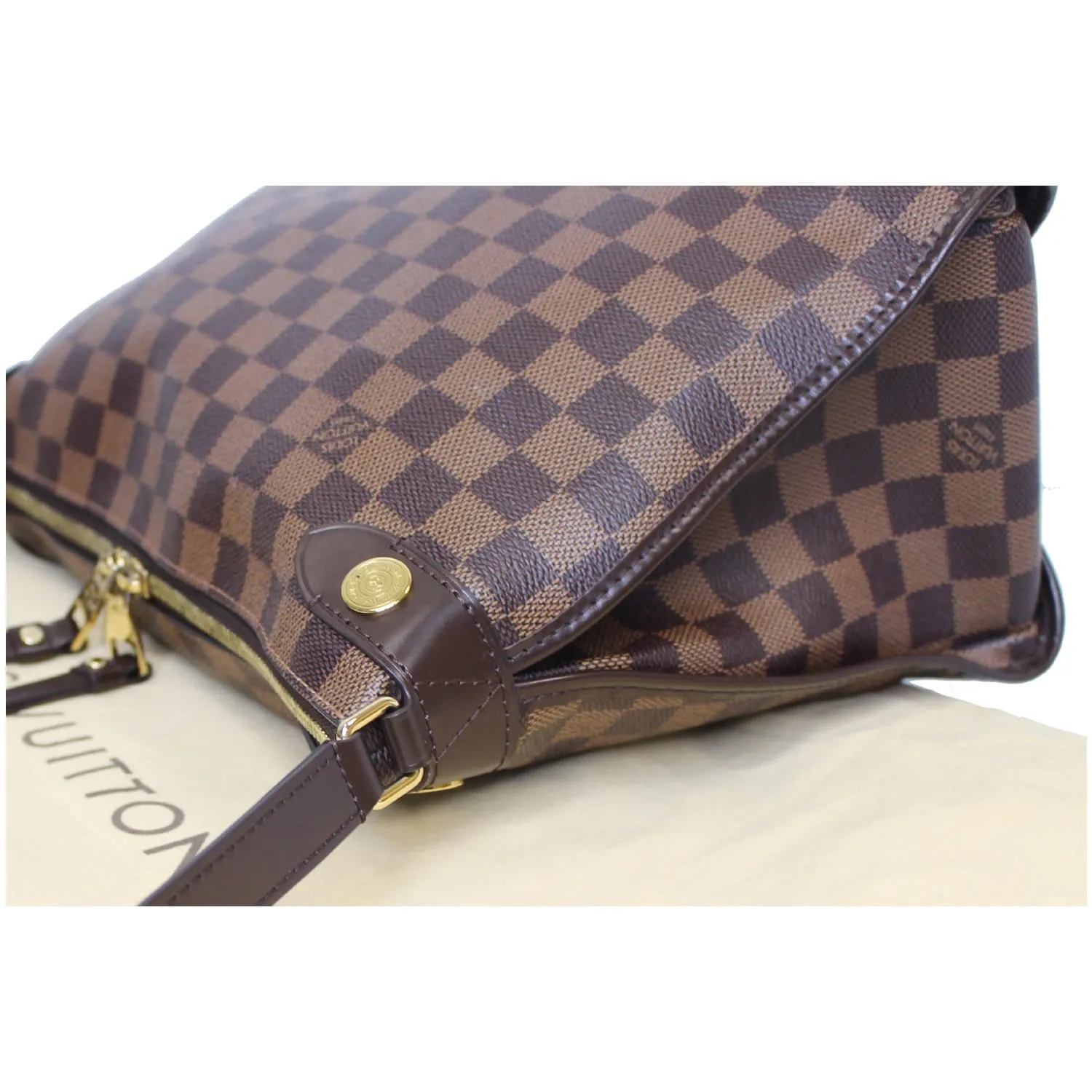LOUIS VUITTON Duomo Damier Ebene Crossbody Bag Brown