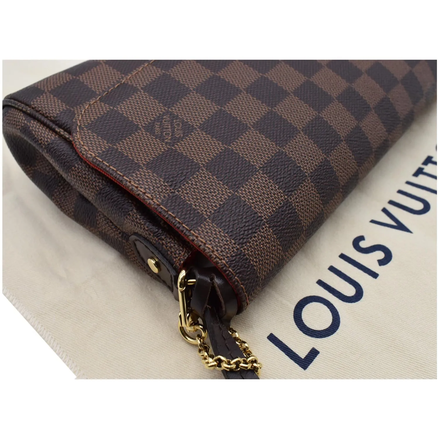 LOUIS VUITTON Favorite MM Damier Ebene Crossbody Bag Brown