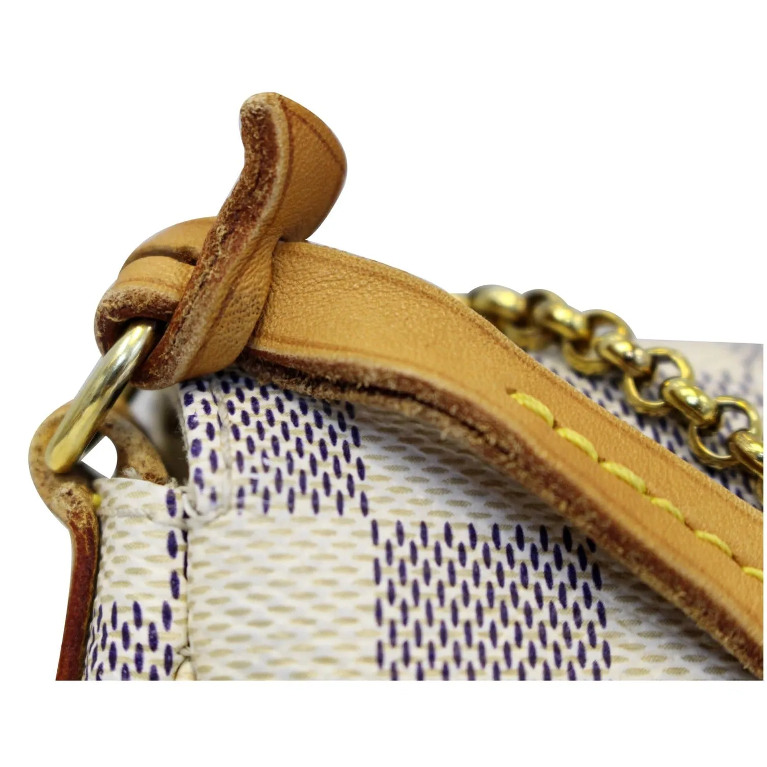 LOUIS VUITTON Favorite PM Damier Azur Crossbody Bag White
