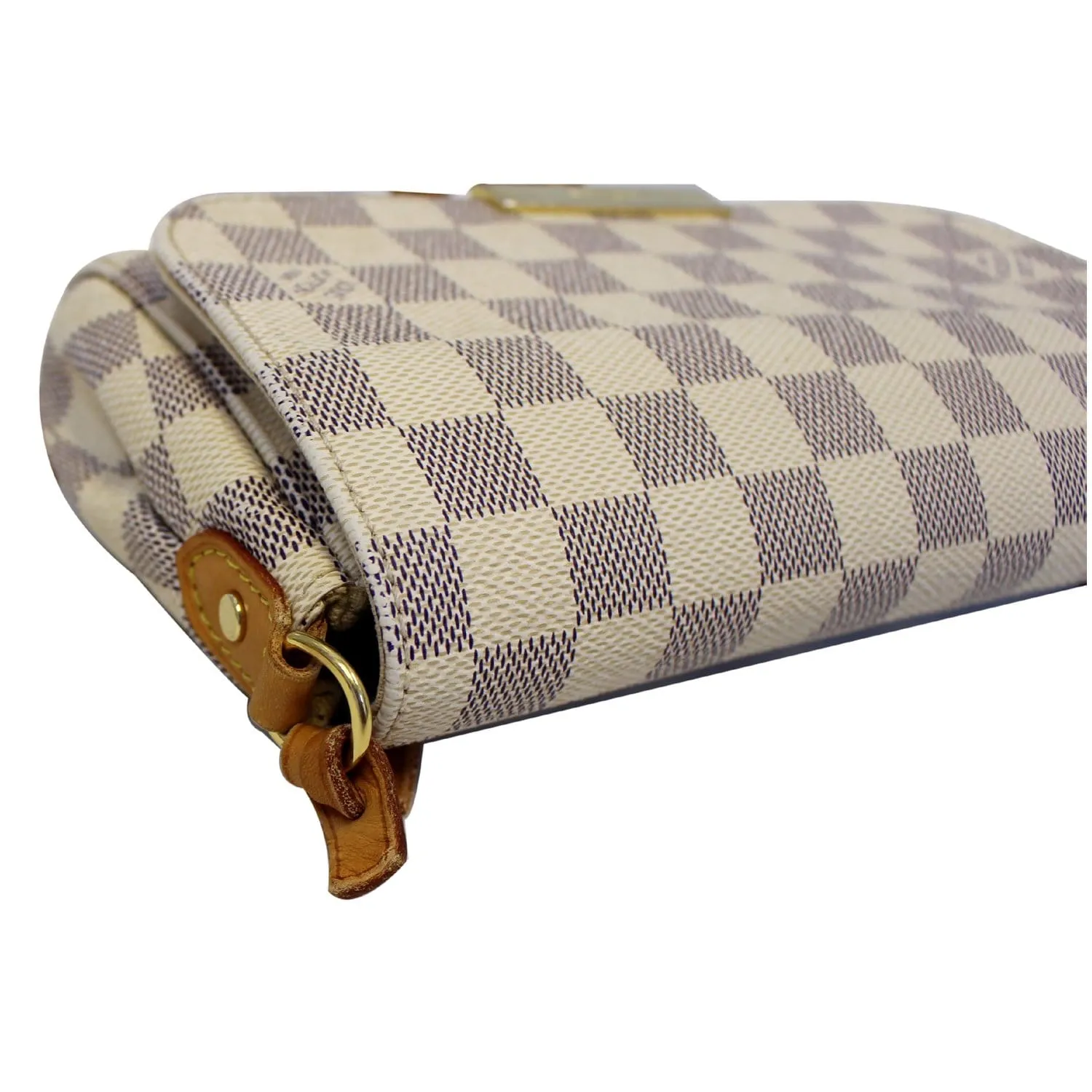 LOUIS VUITTON Favorite PM Damier Azur Crossbody Bag White
