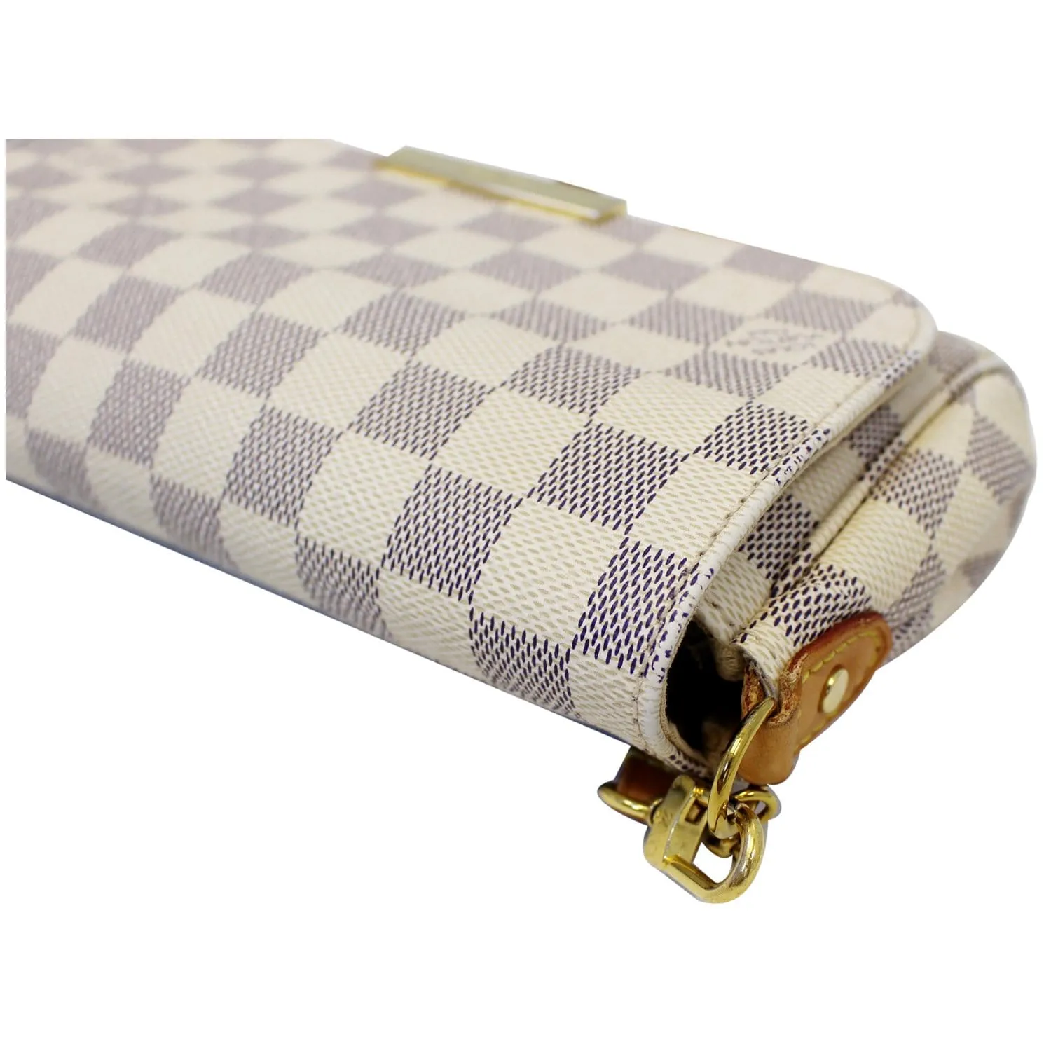 LOUIS VUITTON Favorite PM Damier Azur Crossbody Bag White