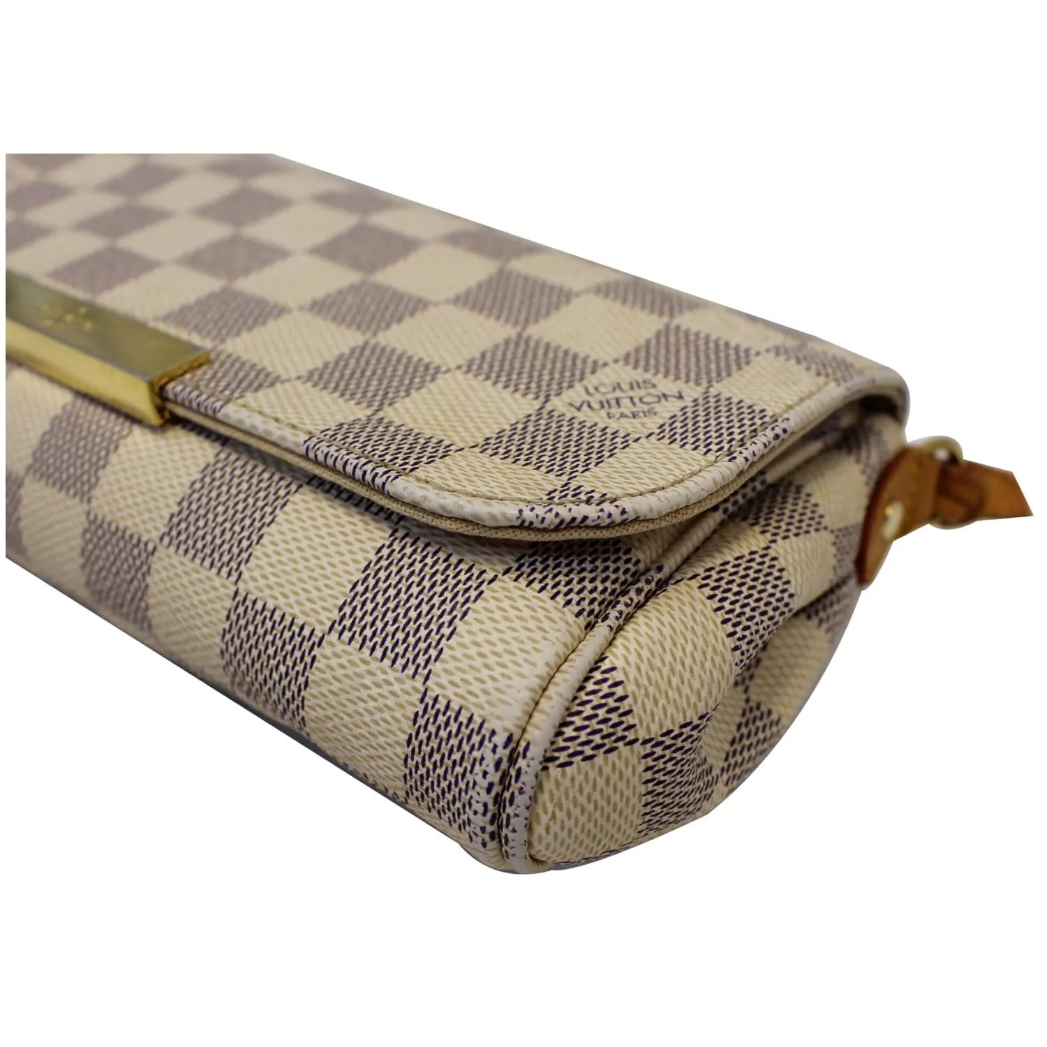 LOUIS VUITTON Favorite PM Damier Azur Crossbody Bag White