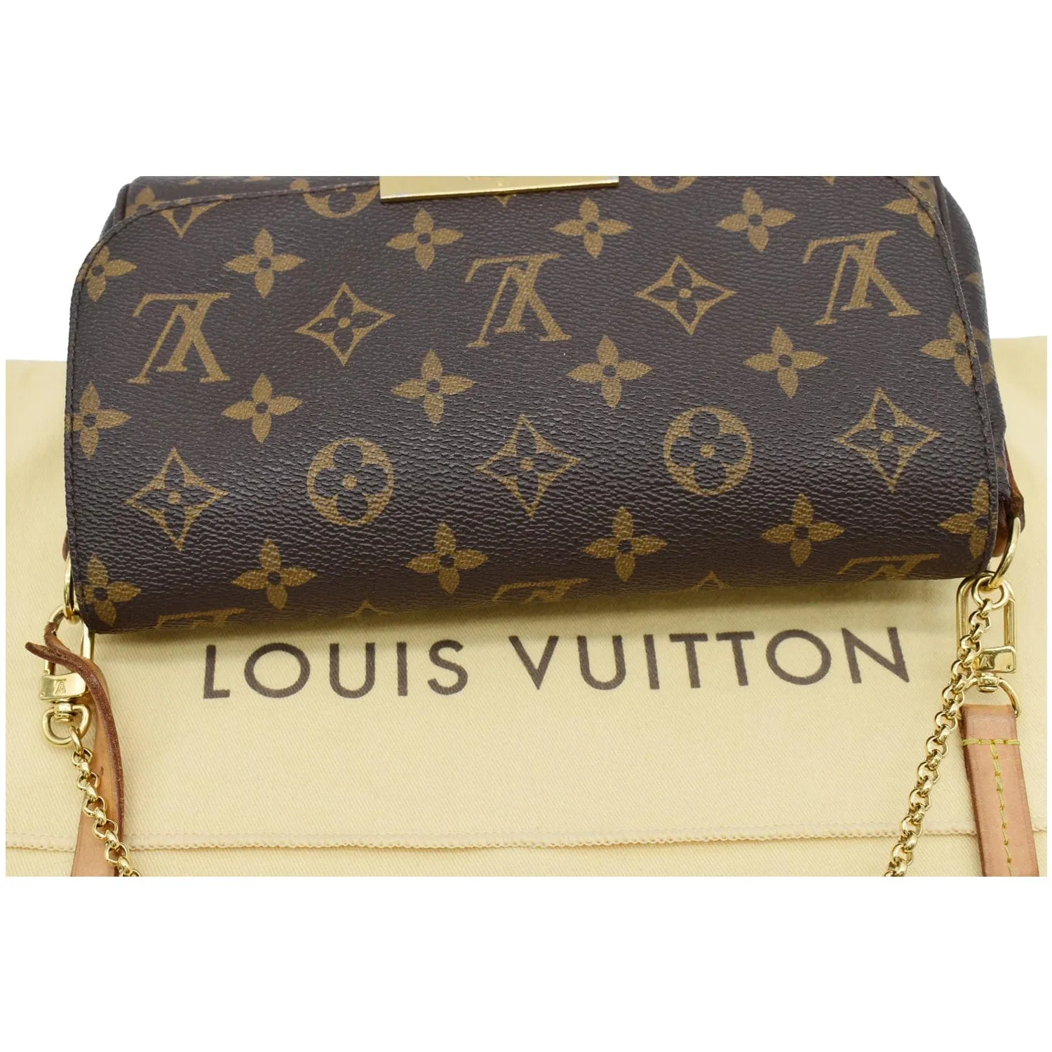 LOUIS VUITTON Favorite PM Monogram Canvas Crossbody Bag Brown- 15% OFF