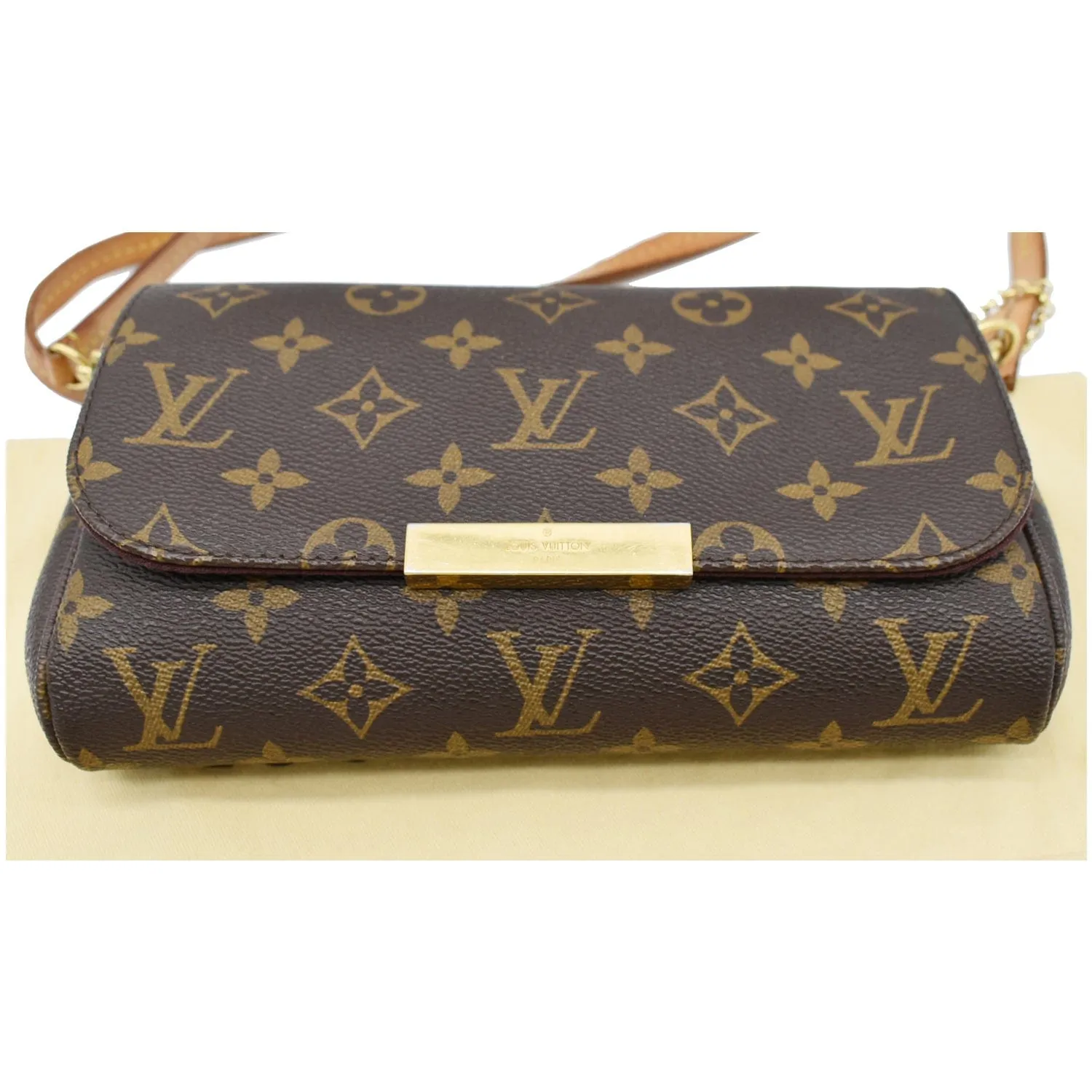 LOUIS VUITTON Favorite PM Monogram Canvas Crossbody Bag Brown- 15% OFF