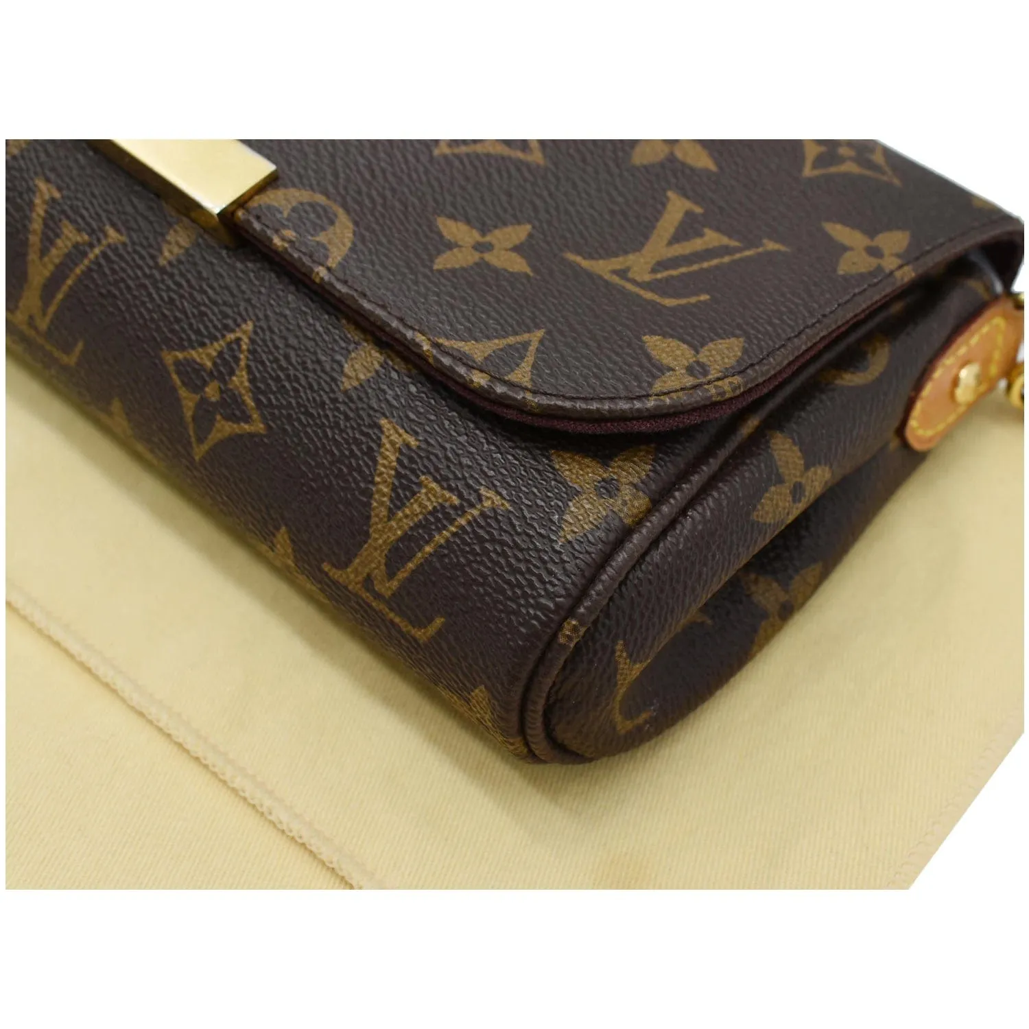 LOUIS VUITTON Favorite PM Monogram Canvas Crossbody Bag Brown- 15% OFF