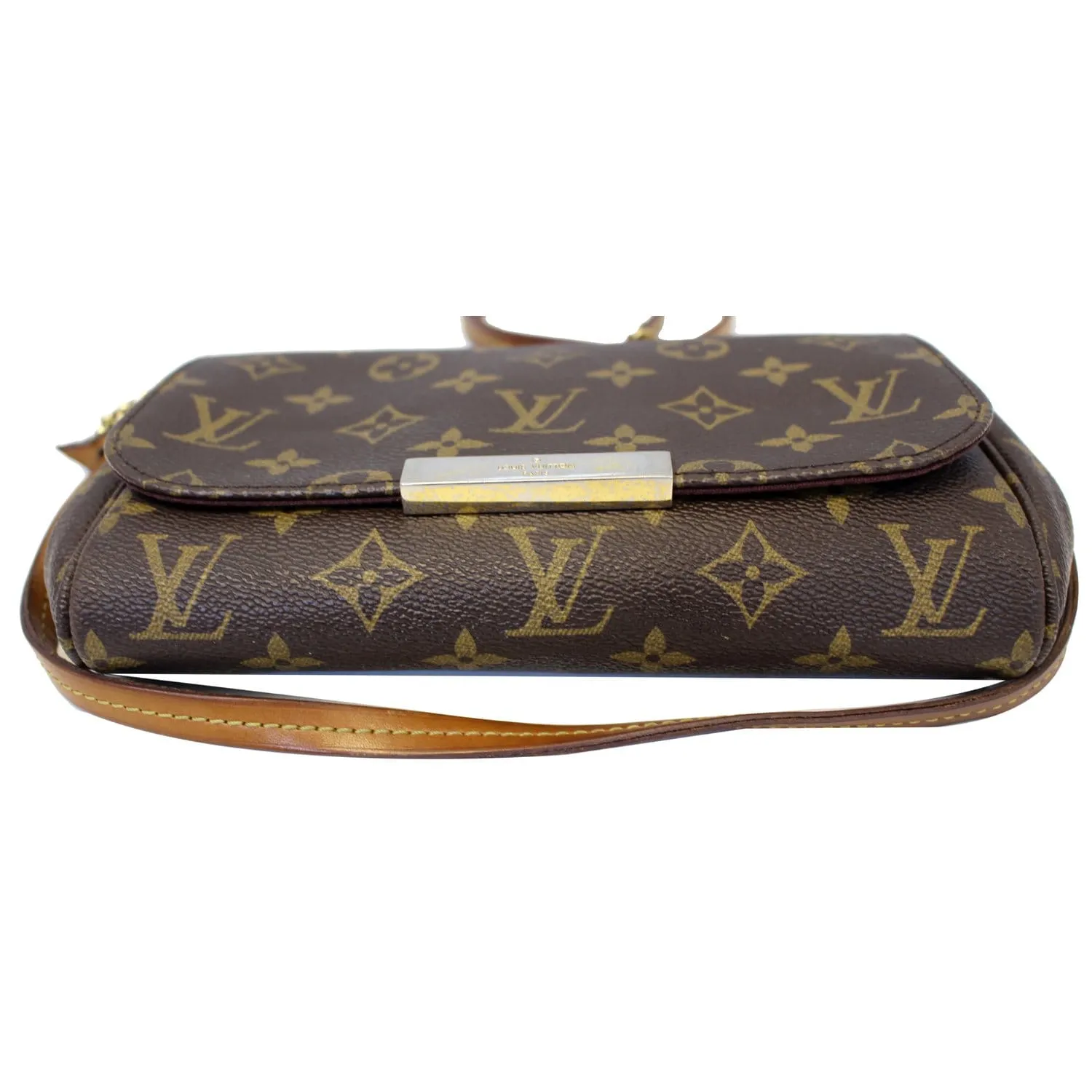 LOUIS VUITTON Favorite PM Monogram Canvas Crossbody Bag Brown
