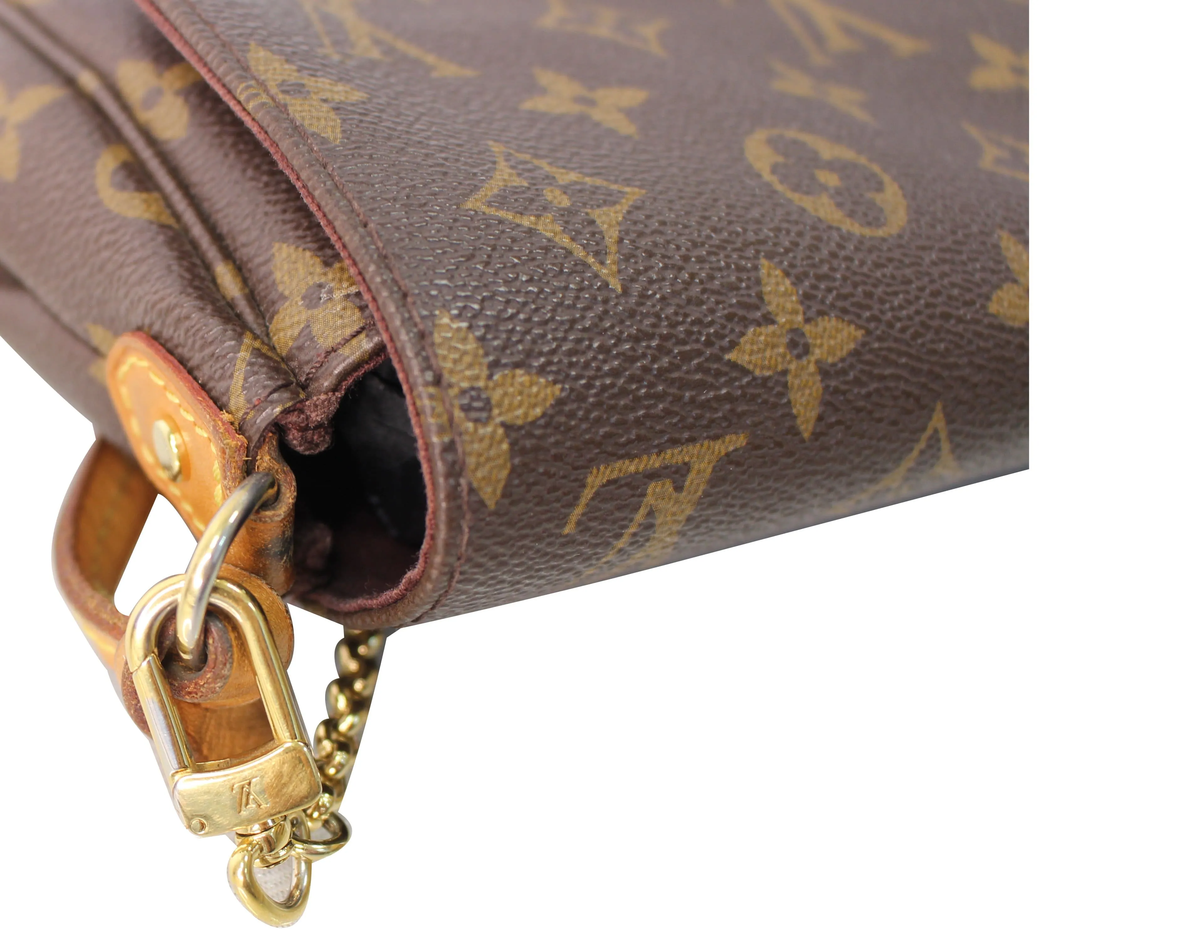 LOUIS VUITTON Favorite PM Monogram Canvas Crossbody Bag Brown