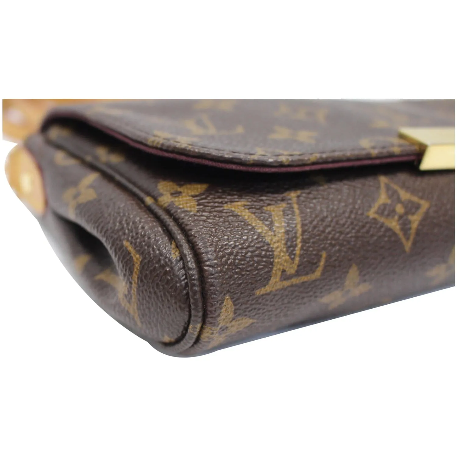 LOUIS VUITTON Favorite PM Monogram Canvas Crossbody Bag Brown