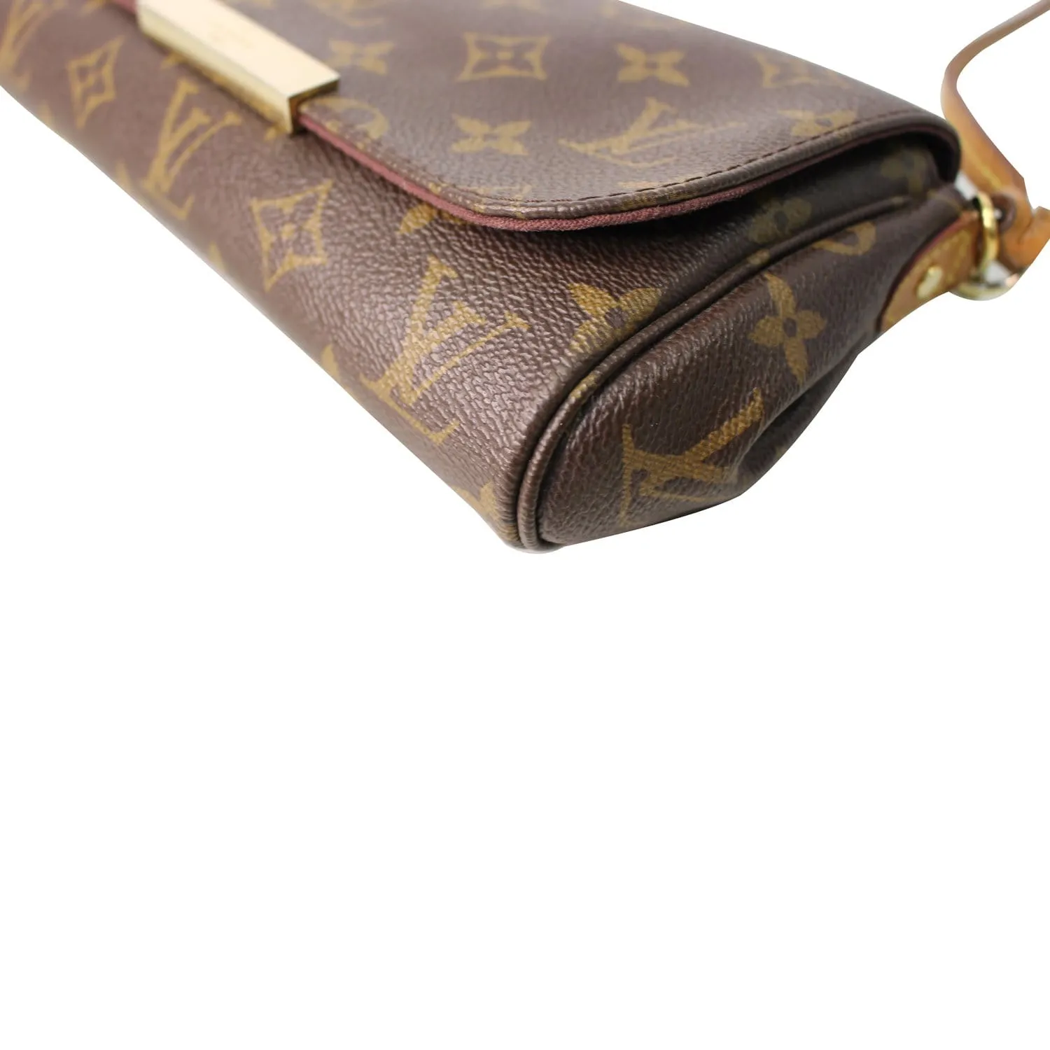 LOUIS VUITTON Favorite PM Monogram Canvas Crossbody Bag Brown