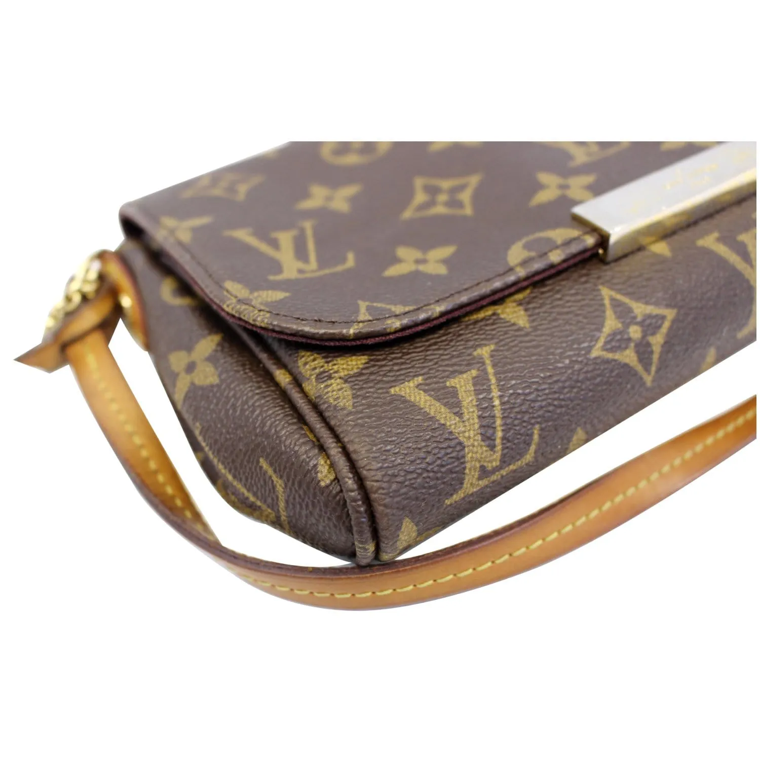 LOUIS VUITTON Favorite PM Monogram Canvas Crossbody Bag Brown