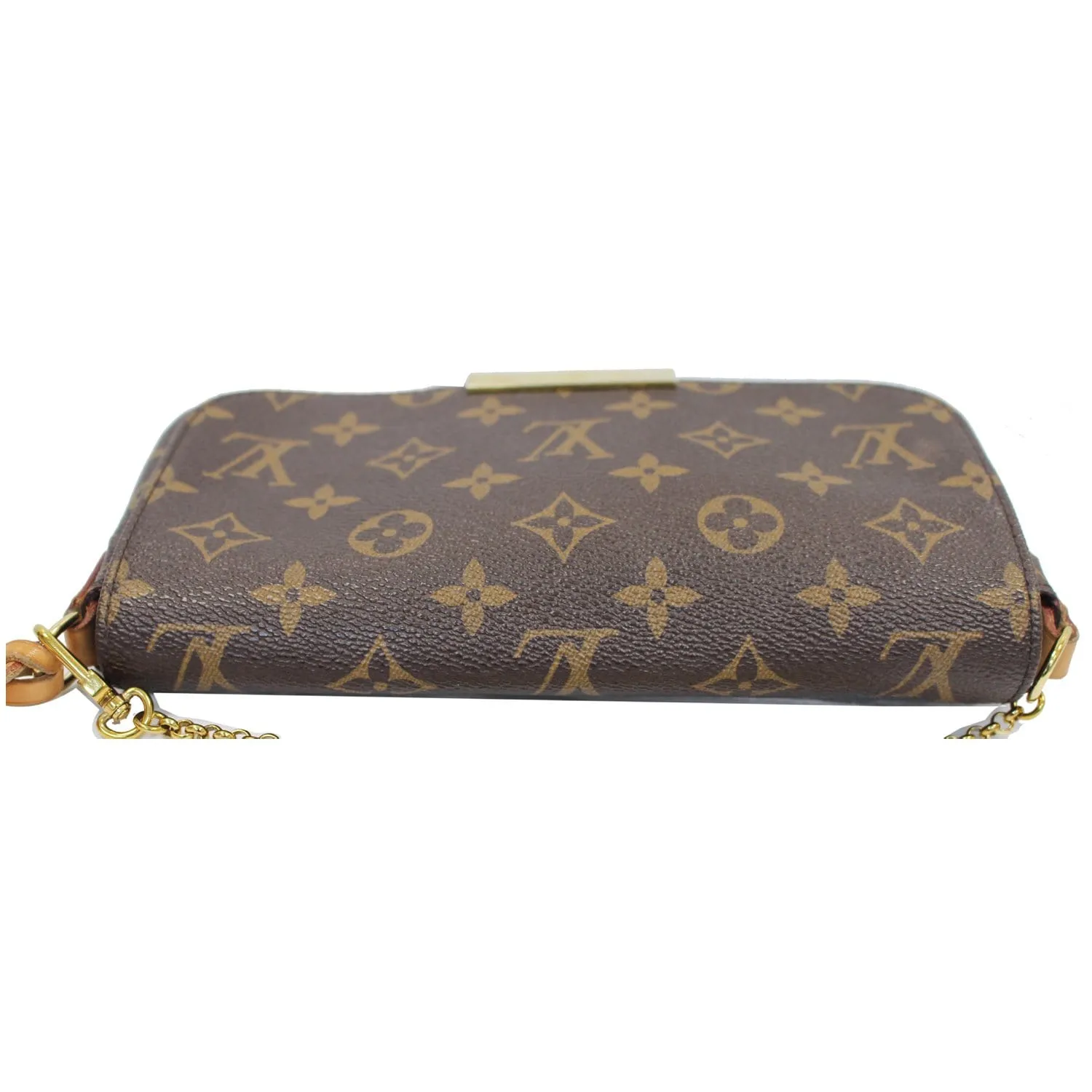 LOUIS VUITTON Favorite PM Monogram Canvas Crossbody Bag Brown