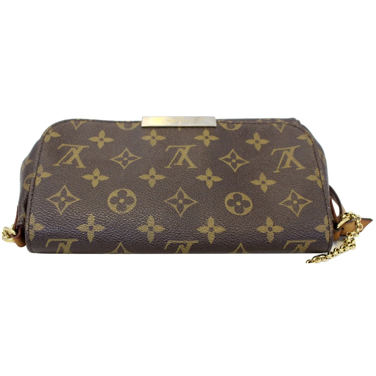 LOUIS VUITTON Favorite PM Monogram Canvas Crossbody Bag Brown