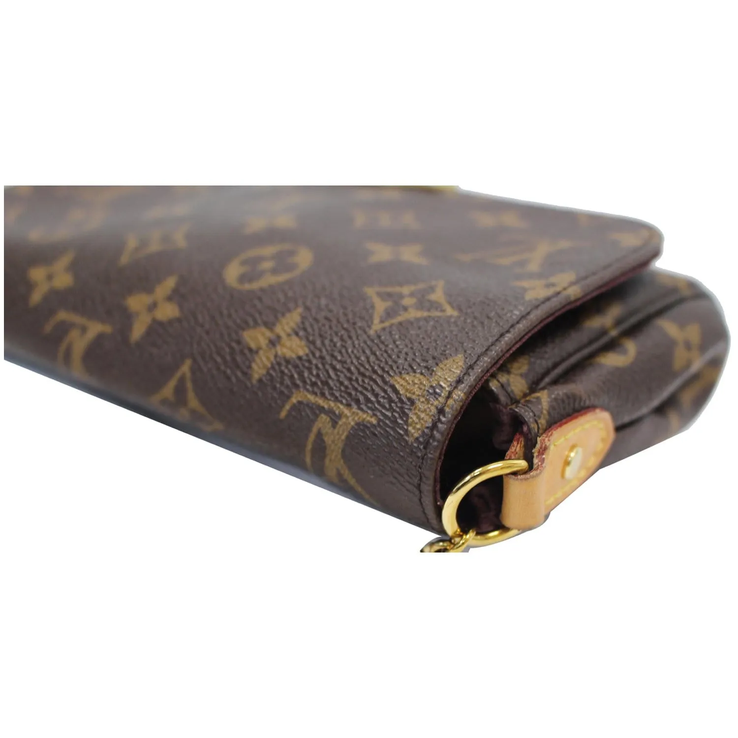 LOUIS VUITTON Favorite PM Monogram Canvas Crossbody Bag Brown