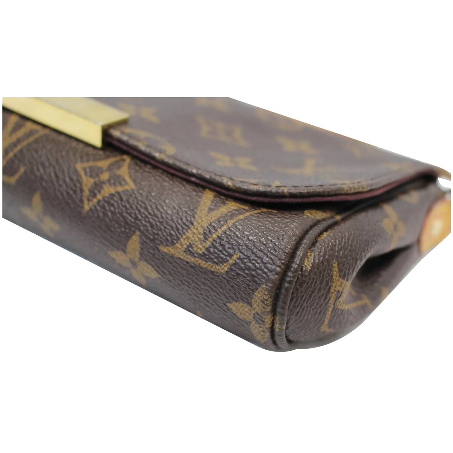 LOUIS VUITTON Favorite PM Monogram Canvas Crossbody Bag Brown
