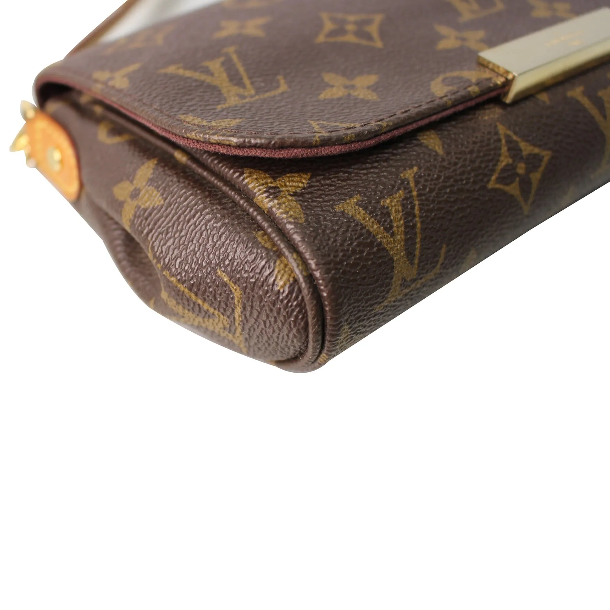LOUIS VUITTON Favorite PM Monogram Canvas Crossbody Bag Brown