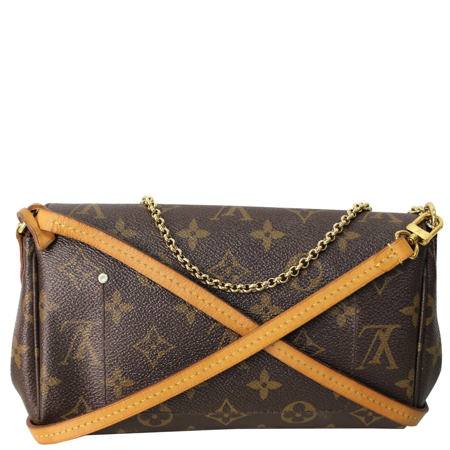 LOUIS VUITTON Favorite PM Monogram Canvas Crossbody Bag Brown