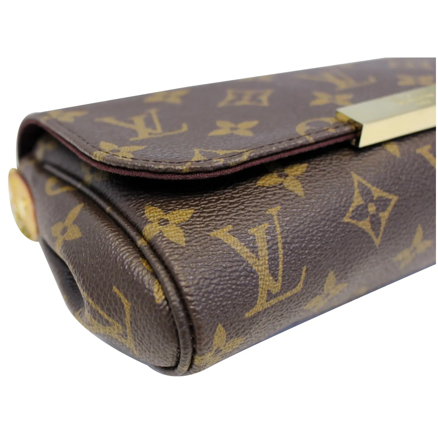 LOUIS VUITTON Favorite PM Monogram Canvas Crossbody Bag Brown