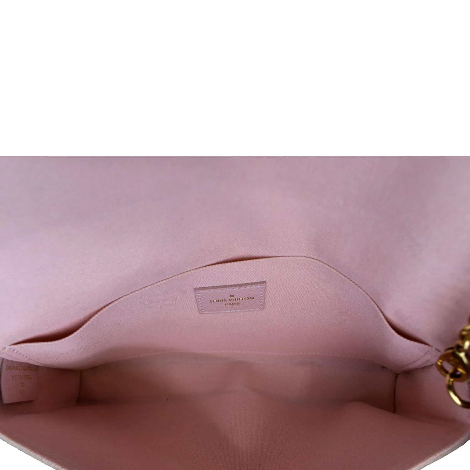 LOUIS VUITTON Felicie Pochette Damier Azur Crossbody Bag White