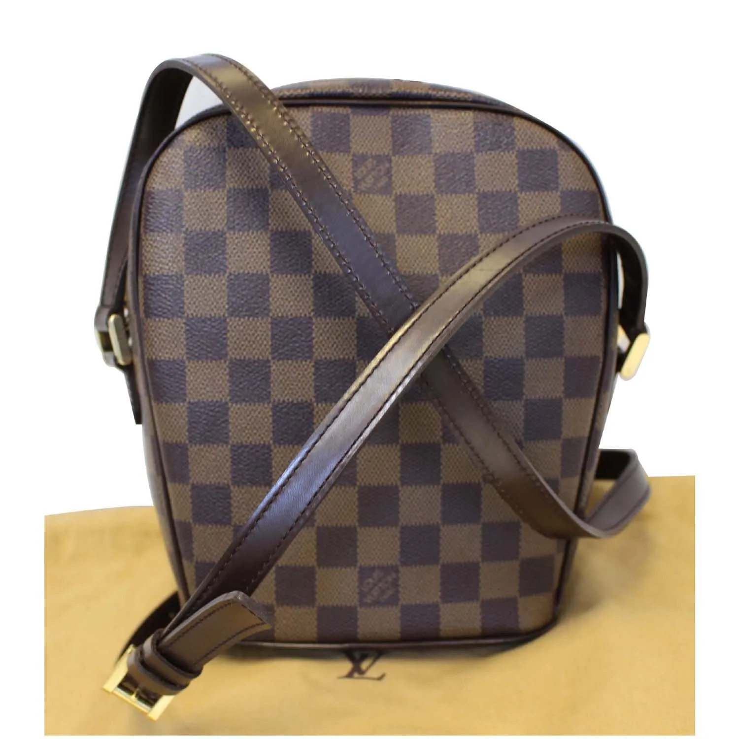 LOUIS VUITTON Ipanema GM  Damier Ebene Crossbody Bag Brown