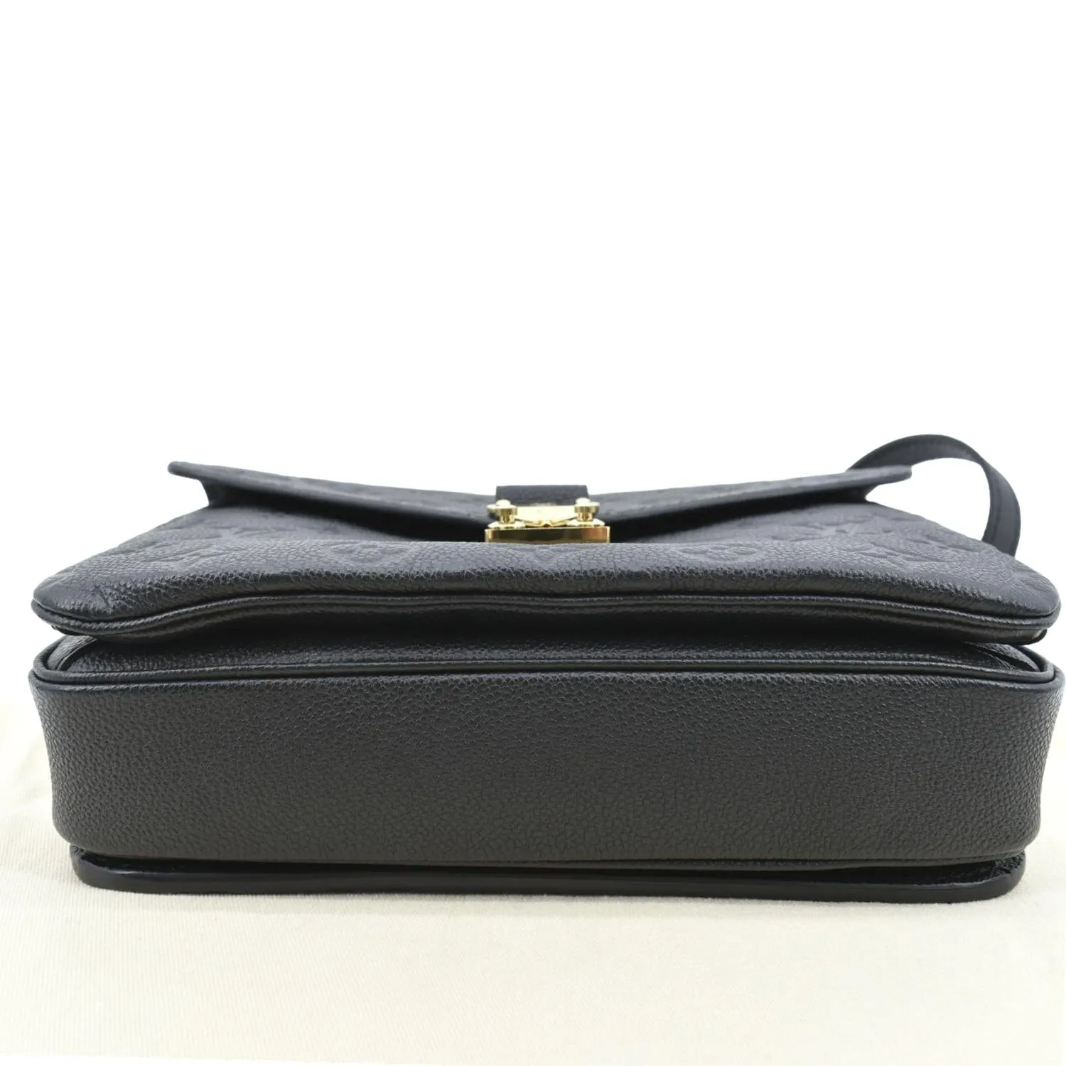 LOUIS VUITTON Metis Pochette Empreinte Leather Crossbody Bag Black