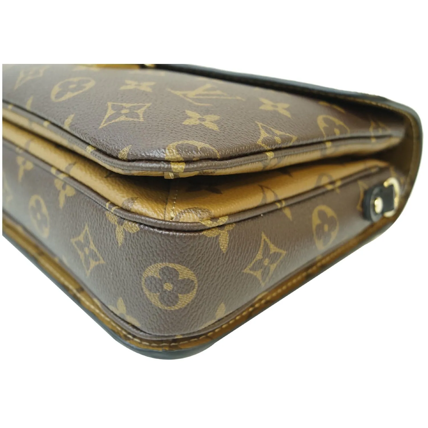 LOUIS VUITTON Metis Pochette Reverse Monogram Canvas Crossbody Bag Brown