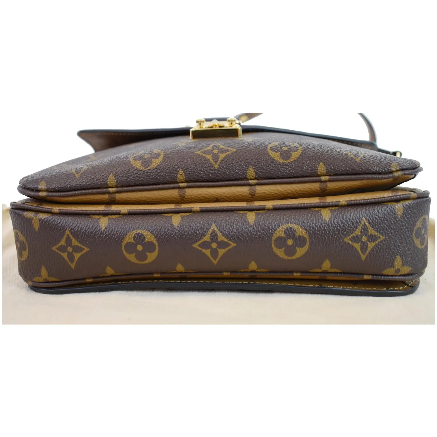 LOUIS VUITTON Metis Pochette Reverse Monogram Canvas Crossbody Bag Brown