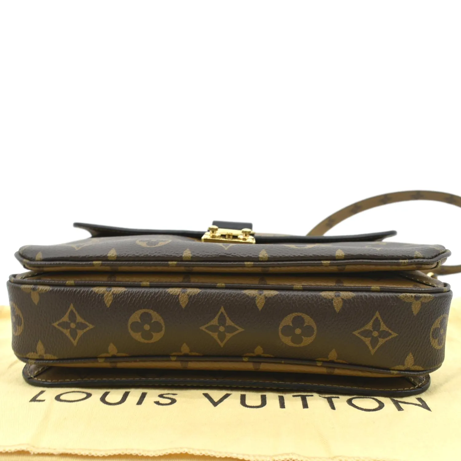 LOUIS VUITTON Metis Pochette Reverse Monogram Canvas Crossbody Bag Brown