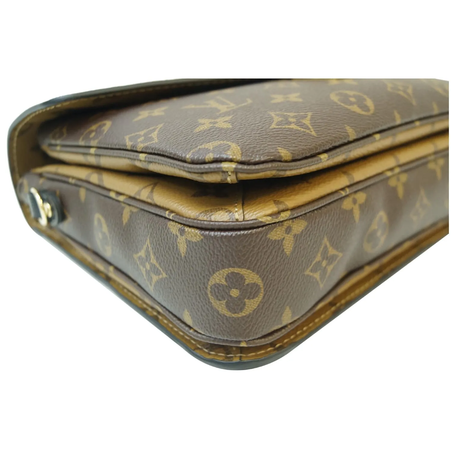 LOUIS VUITTON Metis Pochette Reverse Monogram Canvas Crossbody Bag Brown